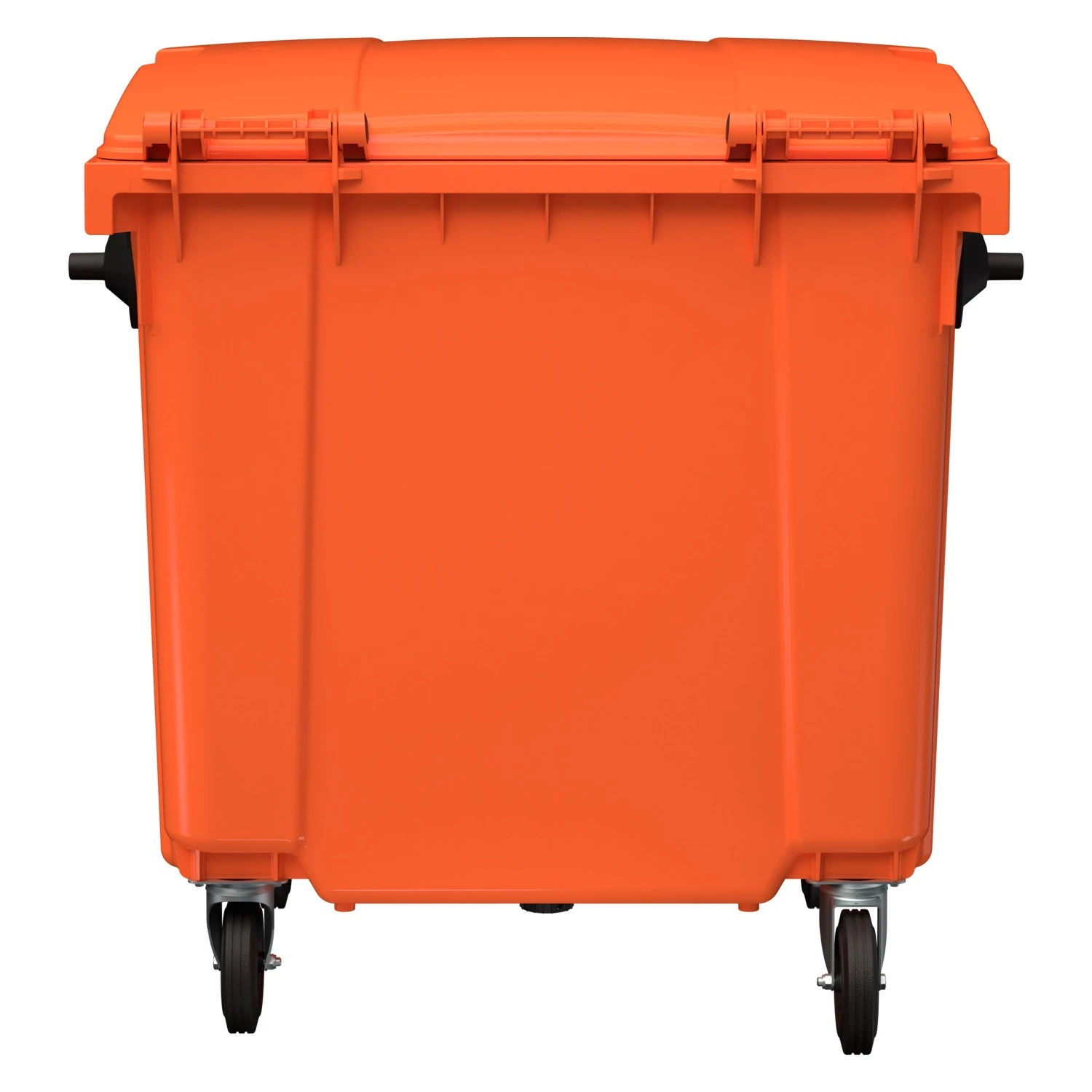 Мусорный контейнер 1100 л iPlast оранжевый 4-колёсный с оранжевой крышкой N1 (20.807.1) 8-000000015
