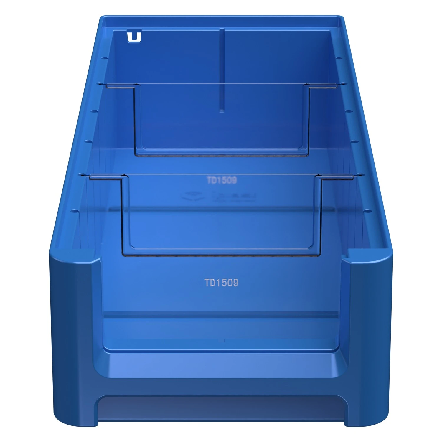 Полочный контейнер SK-41509 400х155х90 мм iPlast голубой с 2 поперечными перегородками 8-000000105