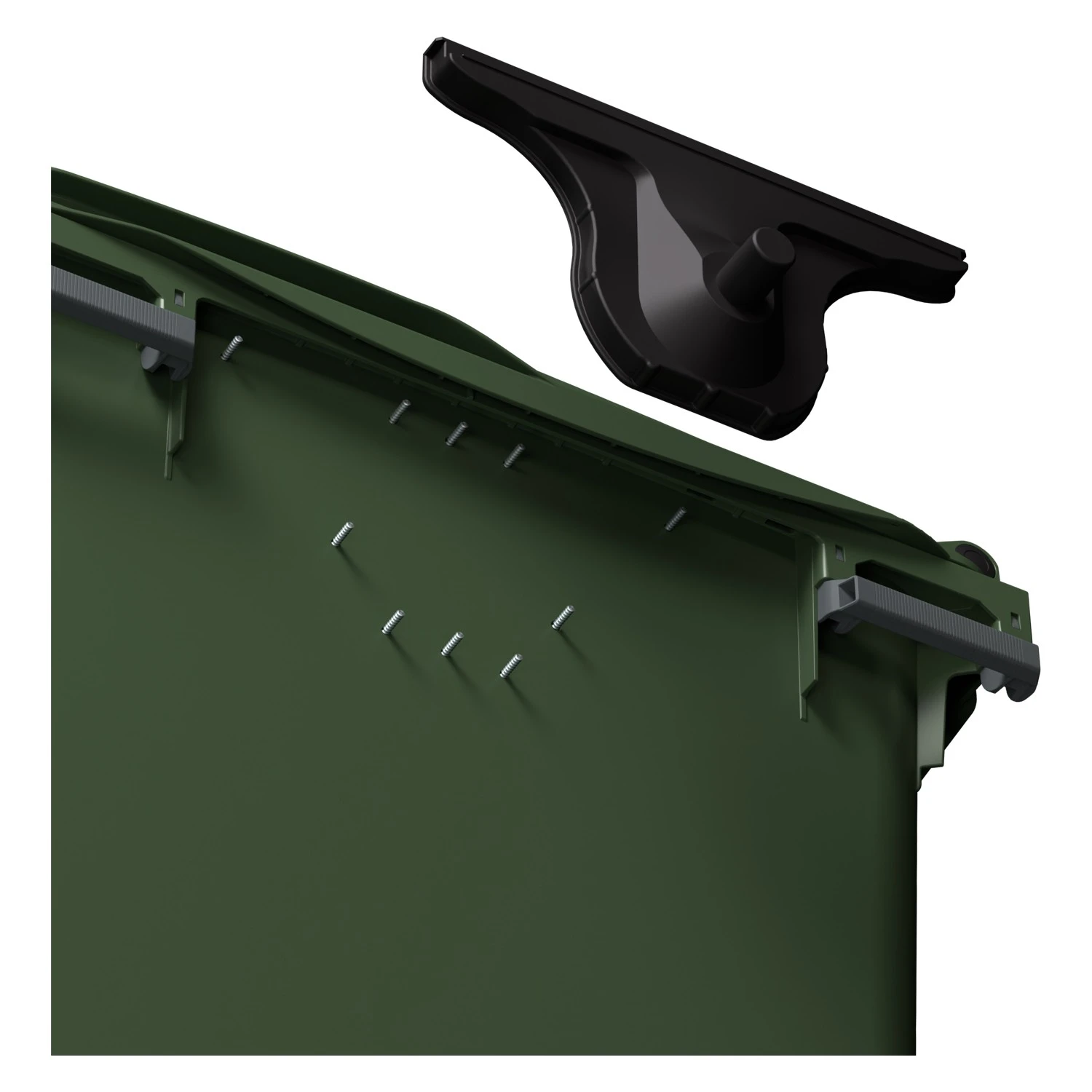Мусорный контейнер 1100 л iPlast зелёный 4-колёсный с зелёной крышкой без педали N2 (20.809.2) 8-000000535