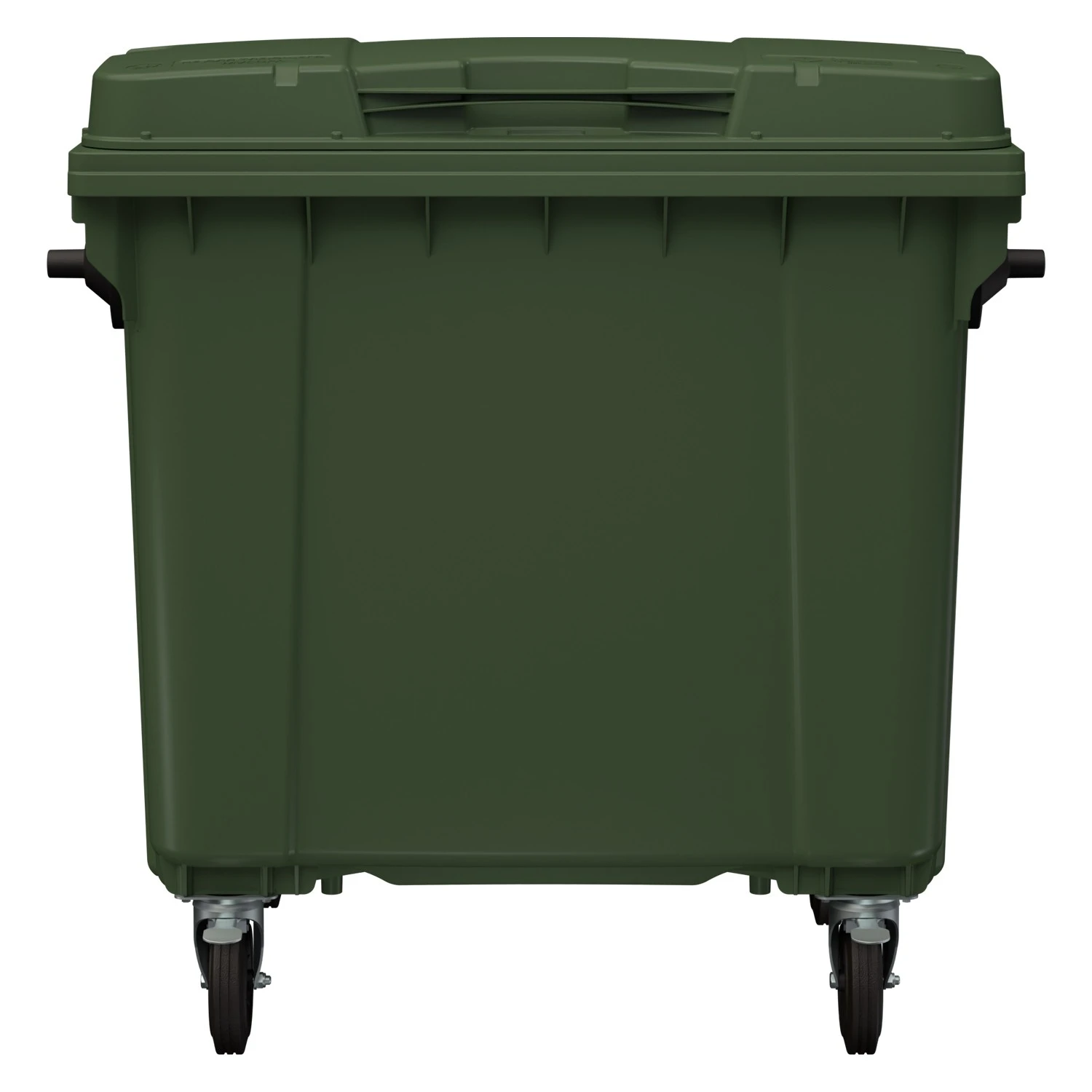 Мусорный контейнер 1100 л iPlast зелёный 4-колёсный с зелёной крышкой N1 (20.807.1) 8-000000013