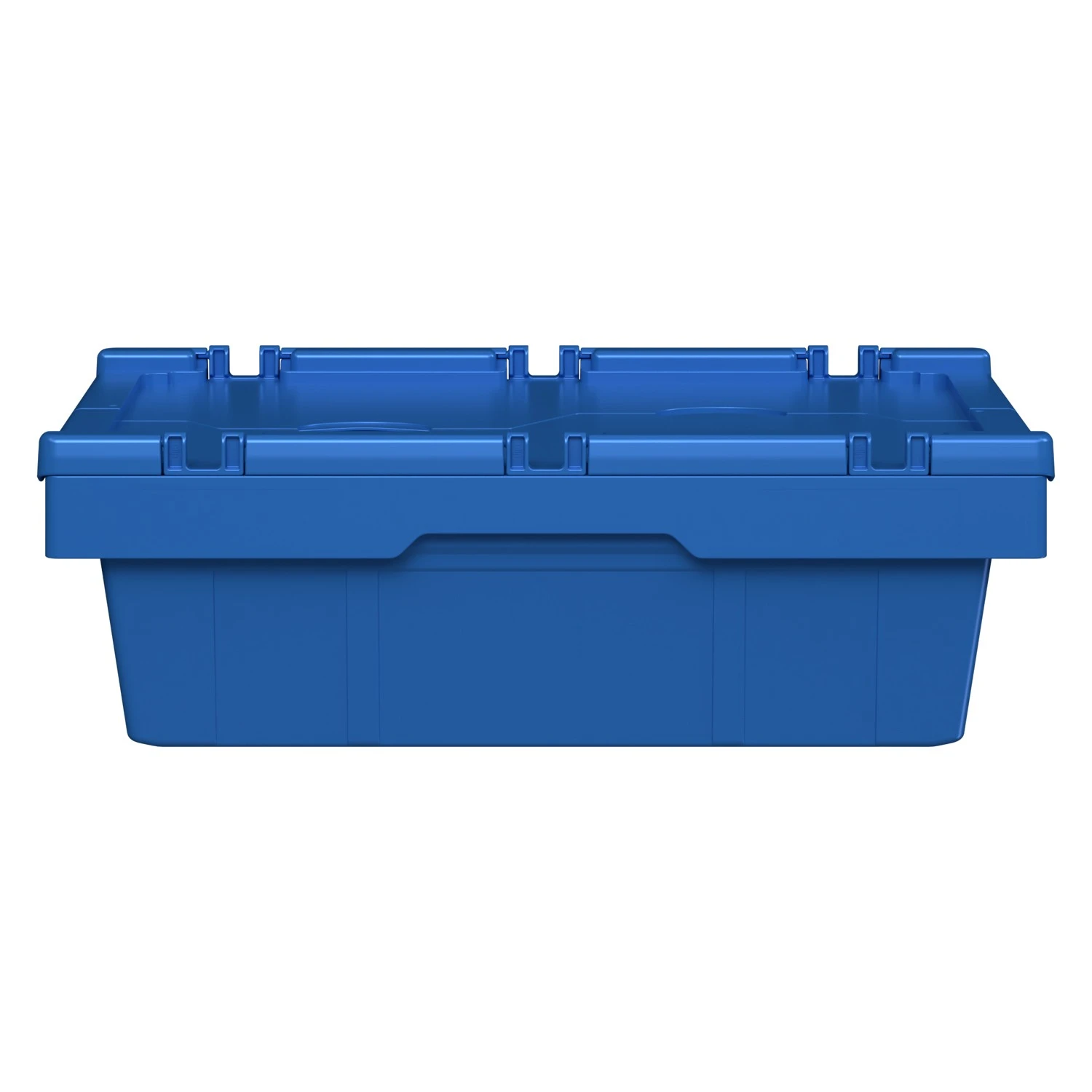 Вкладываемый контейнер INSTORE KV-6417 600х400х196 мм iPlast голубой со сплошным дном и распашной крышкой 8-000000403