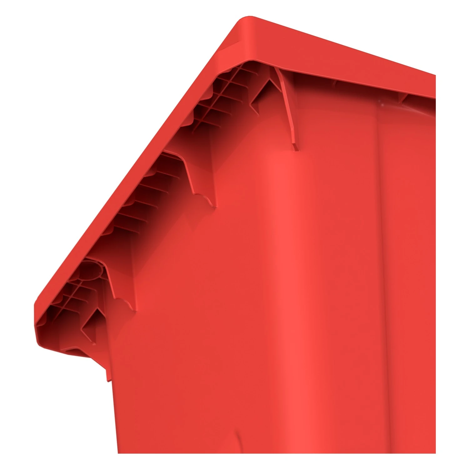 Мусорный контейнер 120 л iPlast красный 2-колёсный (д. 200 мм) с красной крышкой NEW (20.805) 8-000000034