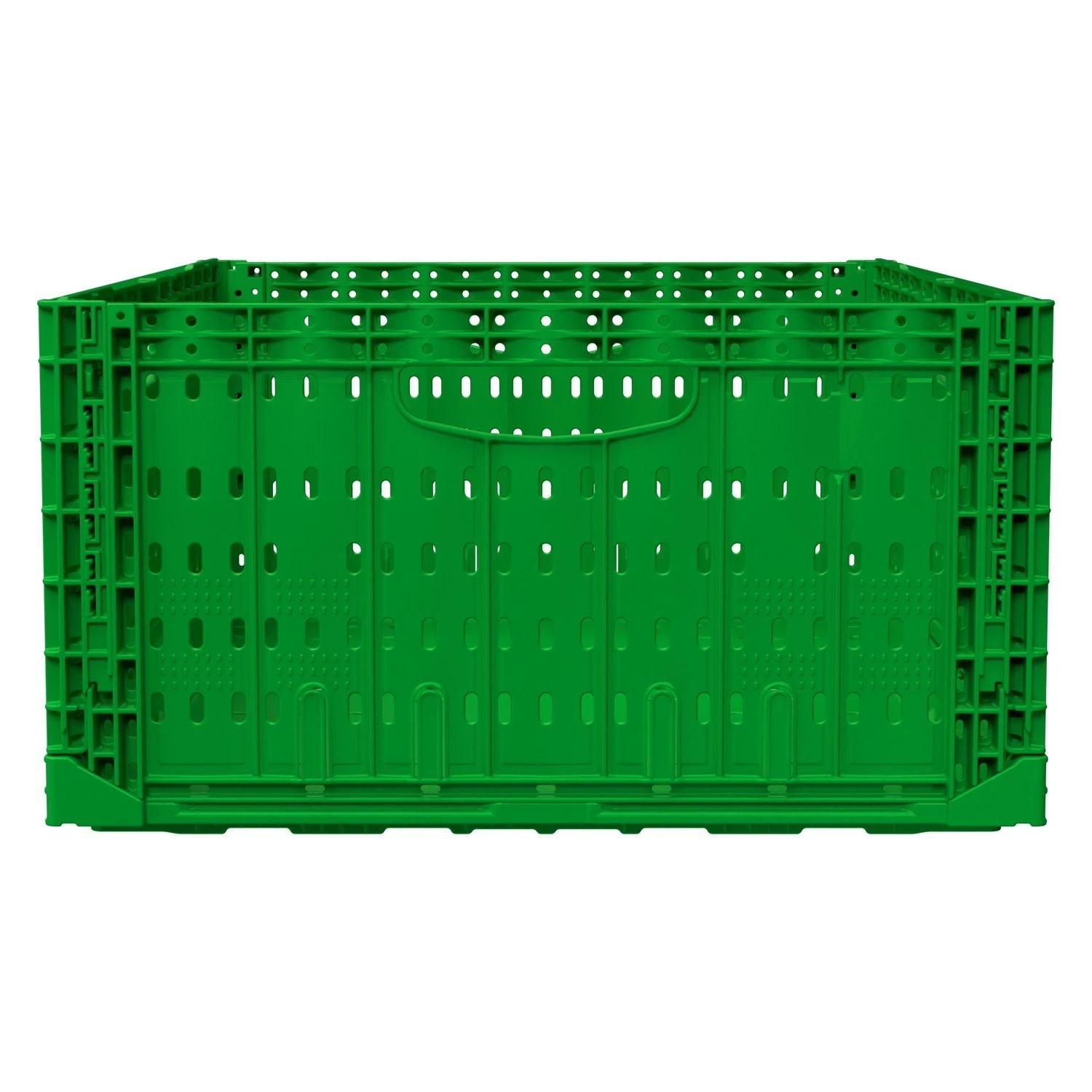 Складной ящик FC-6422 600х400х220 мм iPlast салатовый перфорированный 8-000000195