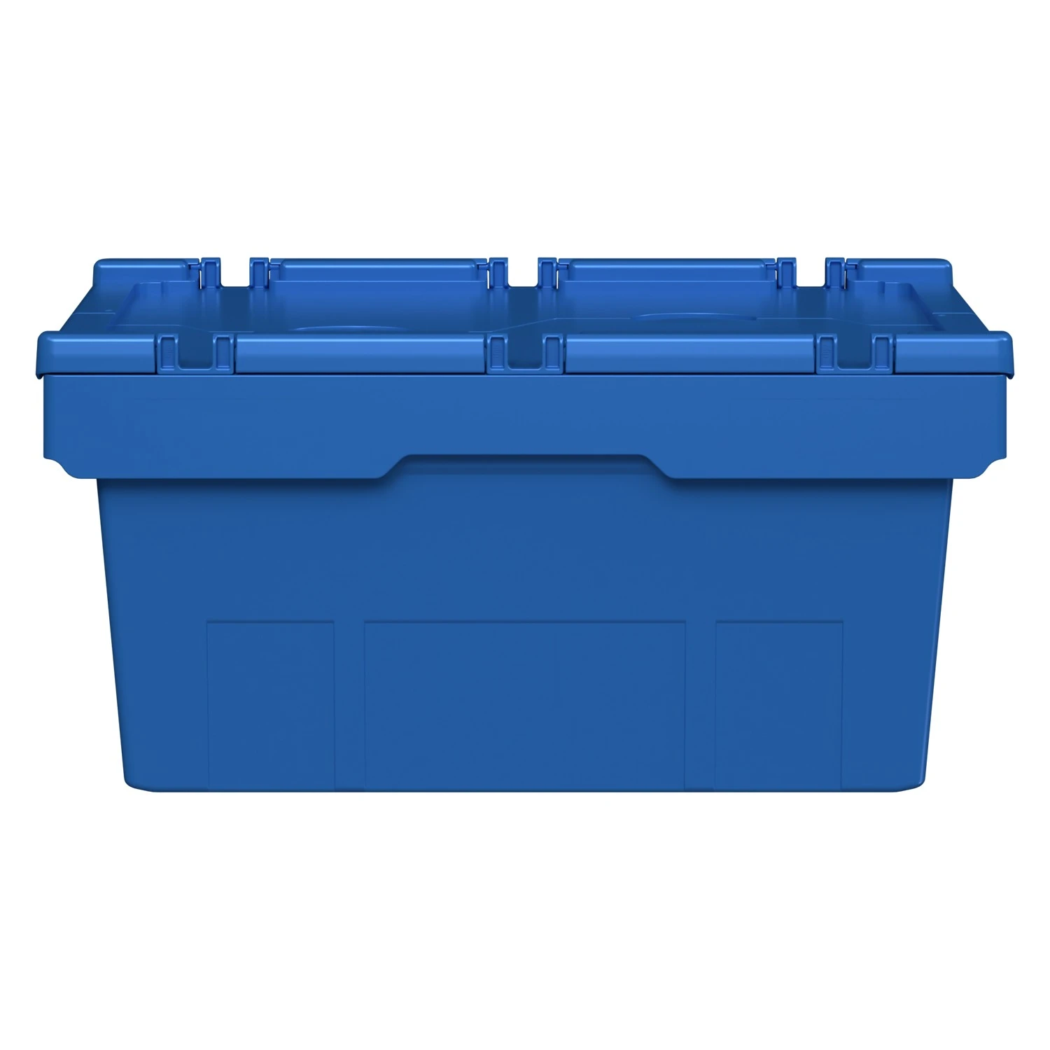 Вкладываемый контейнер INSTORE KV-6427 600х400х297 мм iPlast голубой со сплошным дном и распашной крышкой 8-000000406