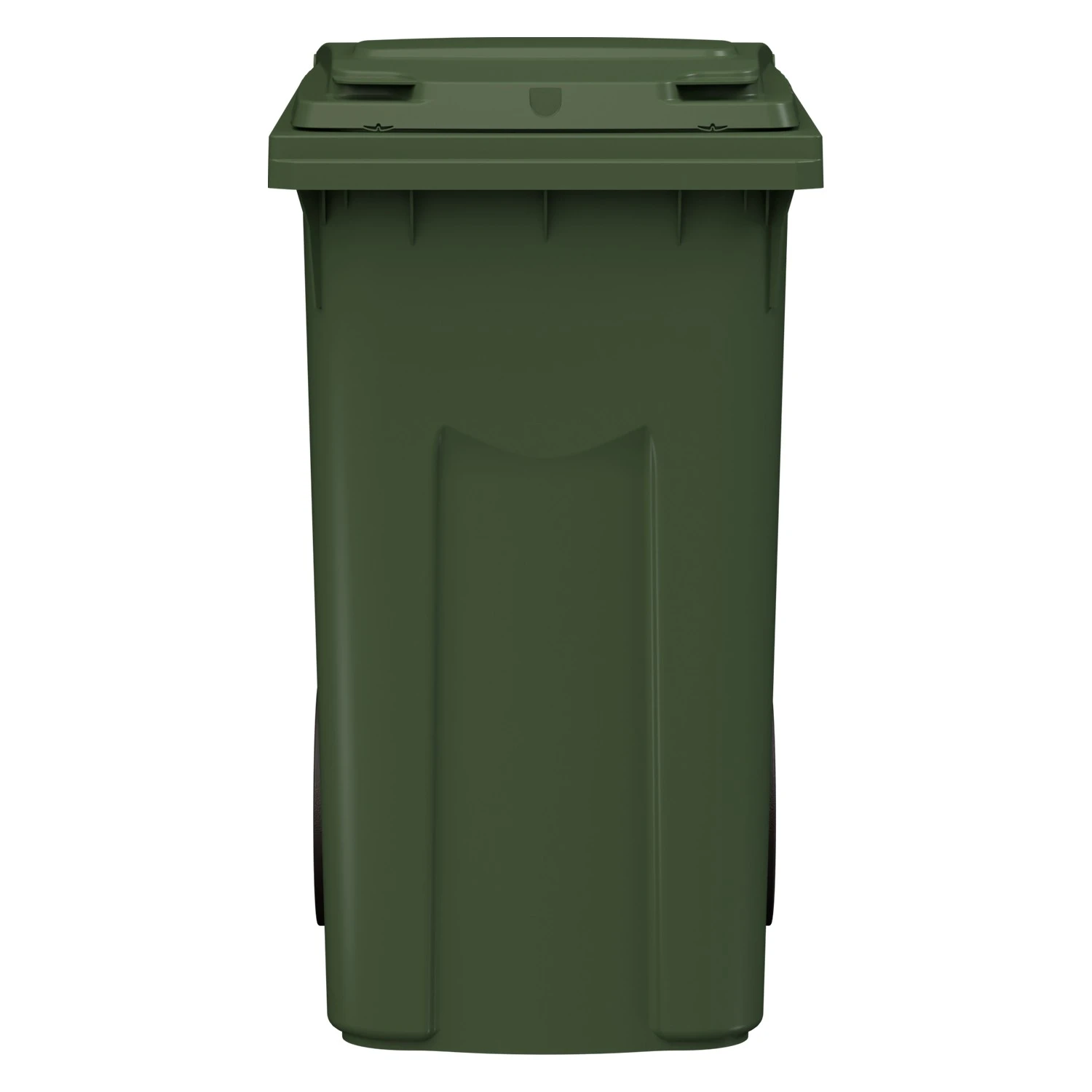 Мусорный контейнер 360 л iPlast зелёный 2-колёсный (д. 300 мм) с зелёной крышкой 8-000000334