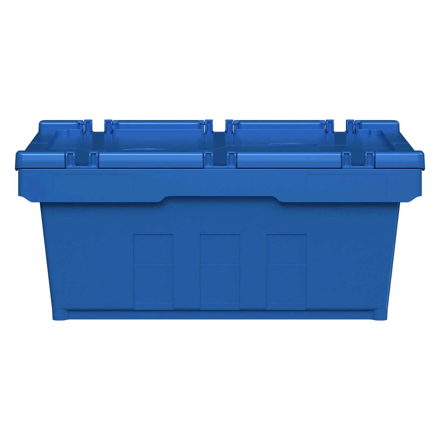 Вкладываемый контейнер INSTORE KVR-6422 600х400х245 мм iPlast голубой с усиленным дном и распашной крышкой 8-000000405