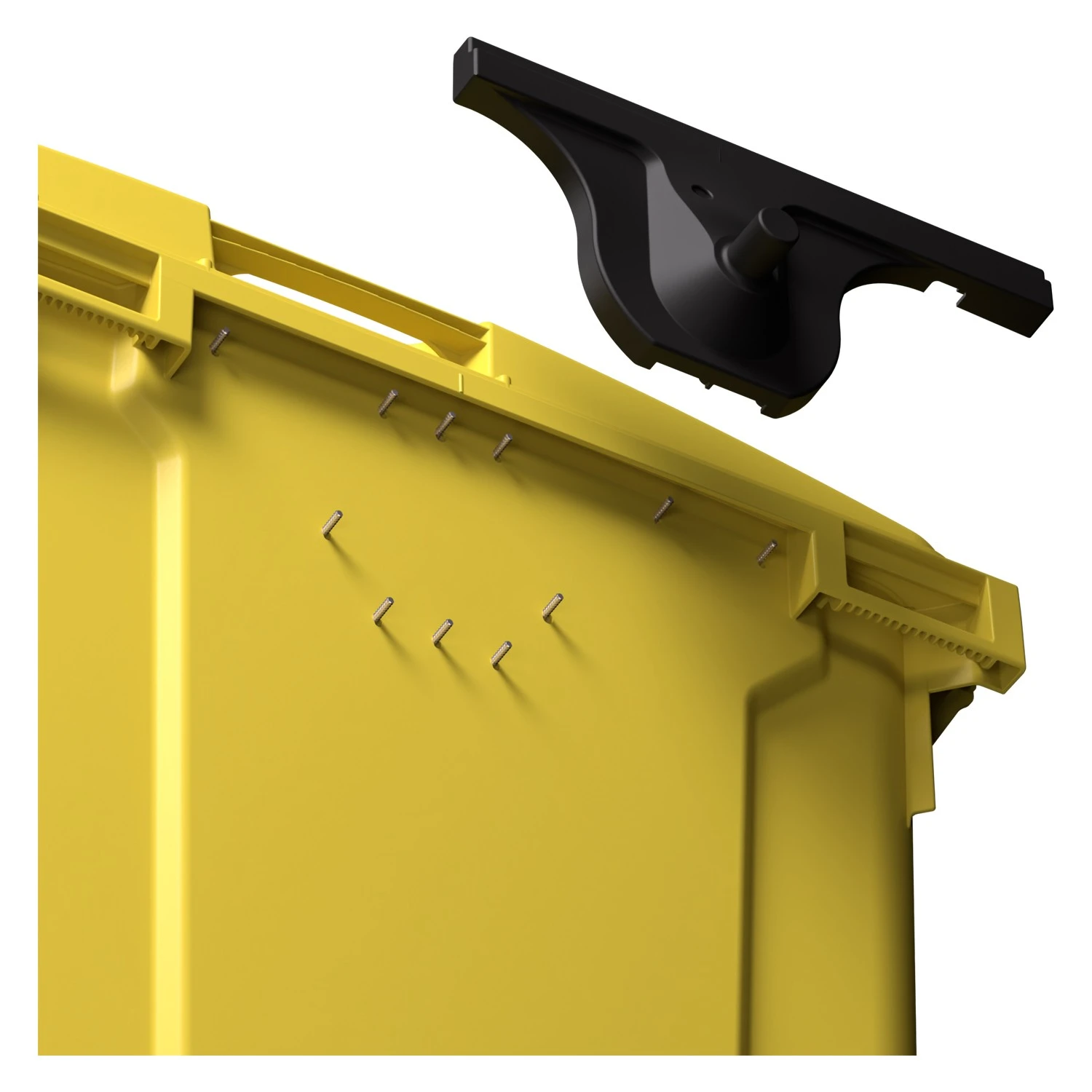 Мусорный контейнер 1100 л iPlast жёлтый 4-колёсный с жёлтой крышкой N1 (20.807.1) 8-000000016