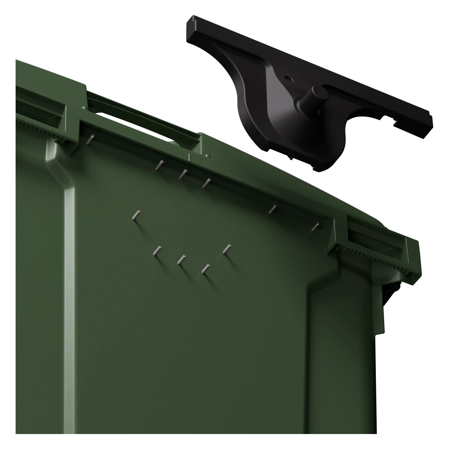 Мусорный контейнер 1100 л iPlast зелёный 4-колёсный с зелёной крышкой N1 (20.807.1) 8-000000013