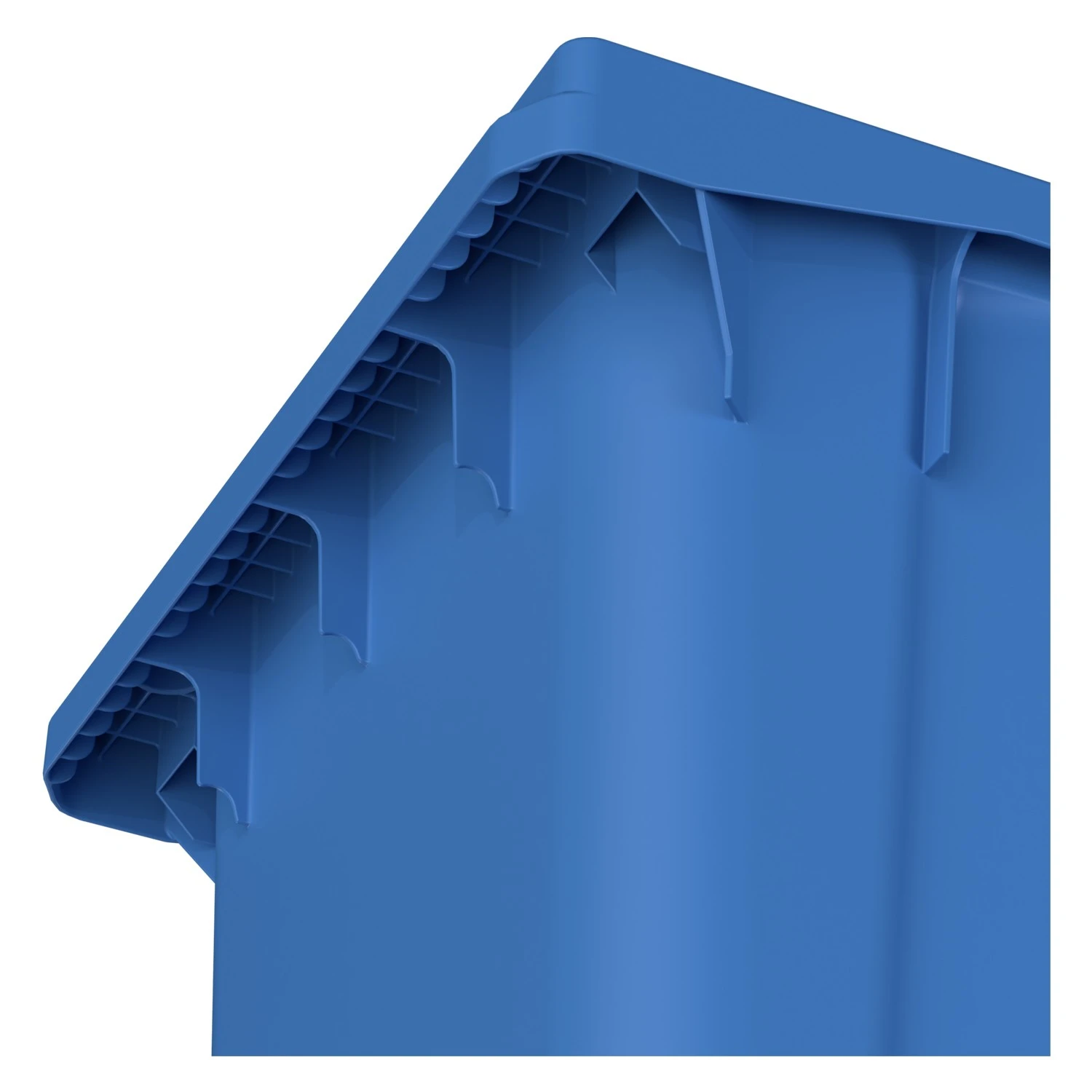 Мусорный контейнер 240 л iPlast тёмно-голубой 2-колёсный (д. 200 мм) с тёмно-голубой крышкой 8-000000028