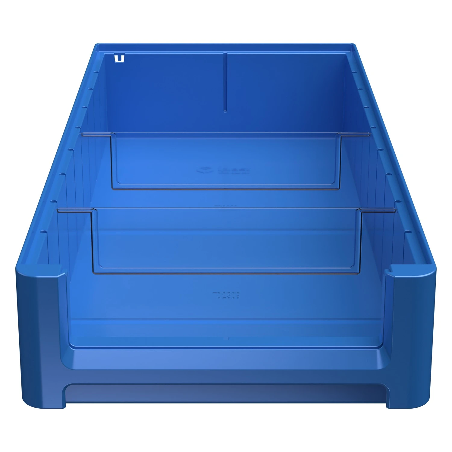 Полочный контейнер SK-5209 500х235х90 мм iPlast голубой с 2 поперечными перегородками 8-000000100