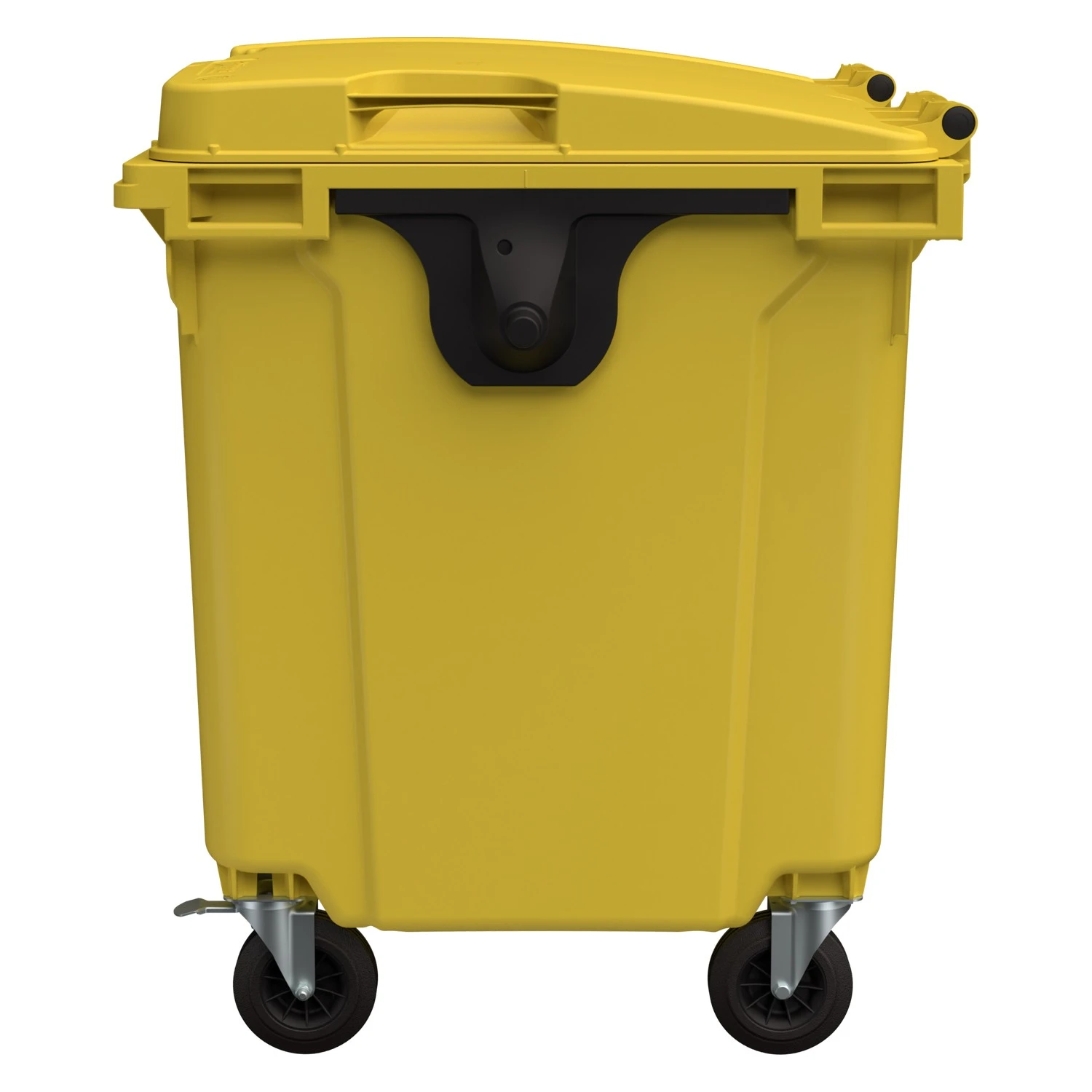 Мусорный контейнер 1100 л iPlast жёлтый 4-колёсный с жёлтой крышкой N1 (20.807.1) 8-000000016