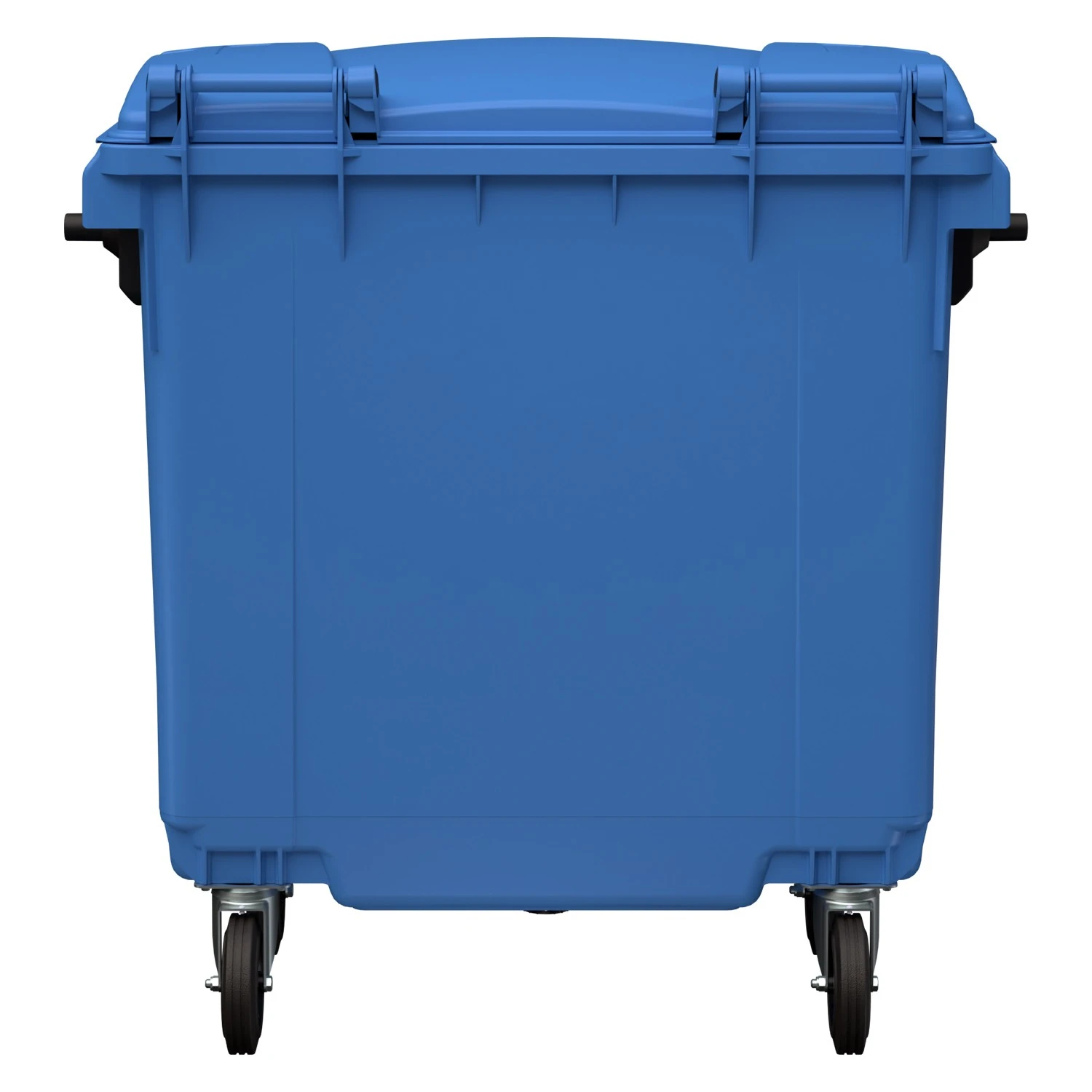 Мусорный контейнер 770 л iPlast тёмно-голубой 4-колёсный с тёмно-голубой крышкой 8-000000019