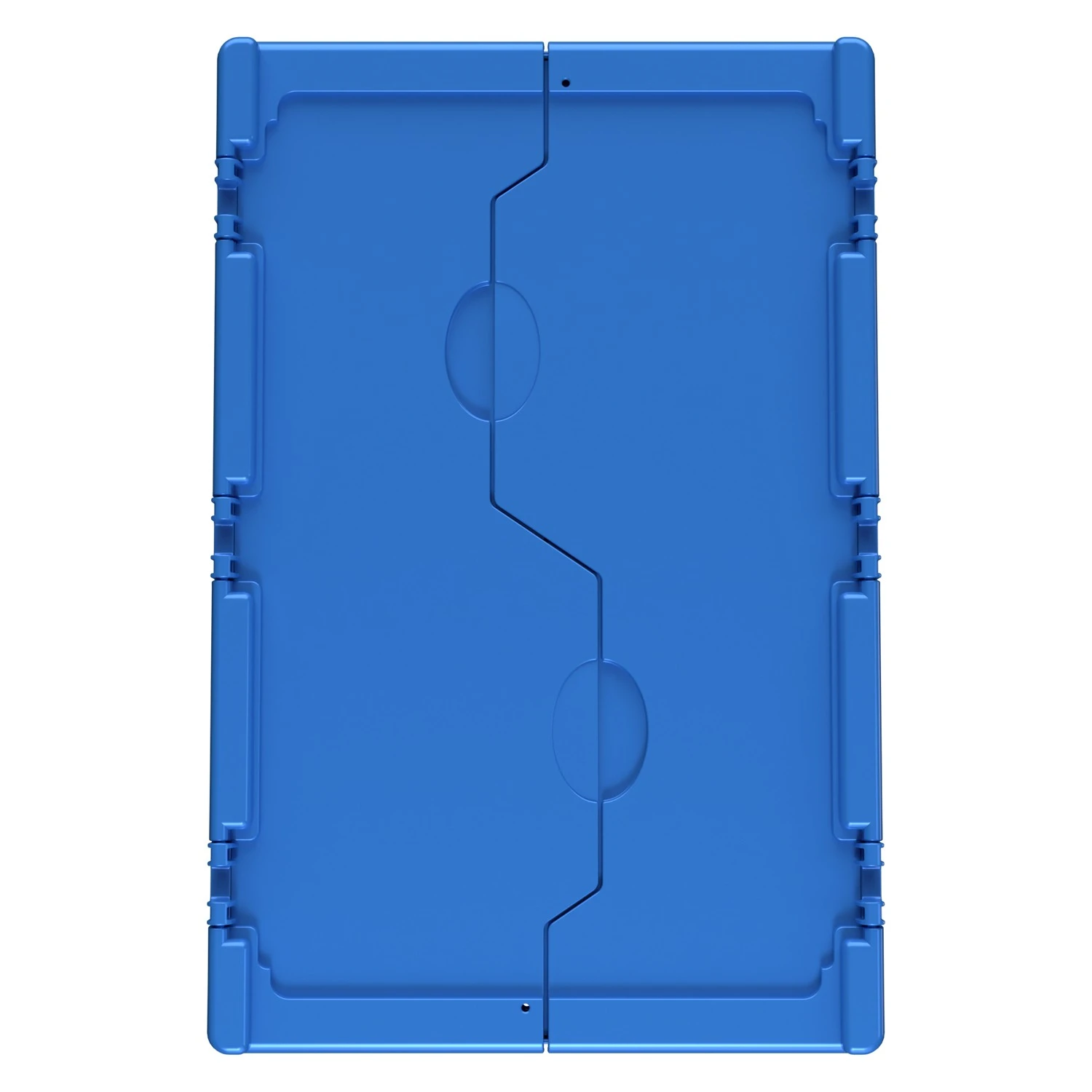 Вкладываемый контейнер INSTORE KV-6417 600х400х196 мм iPlast голубой со сплошным дном и распашной крышкой 8-000000403