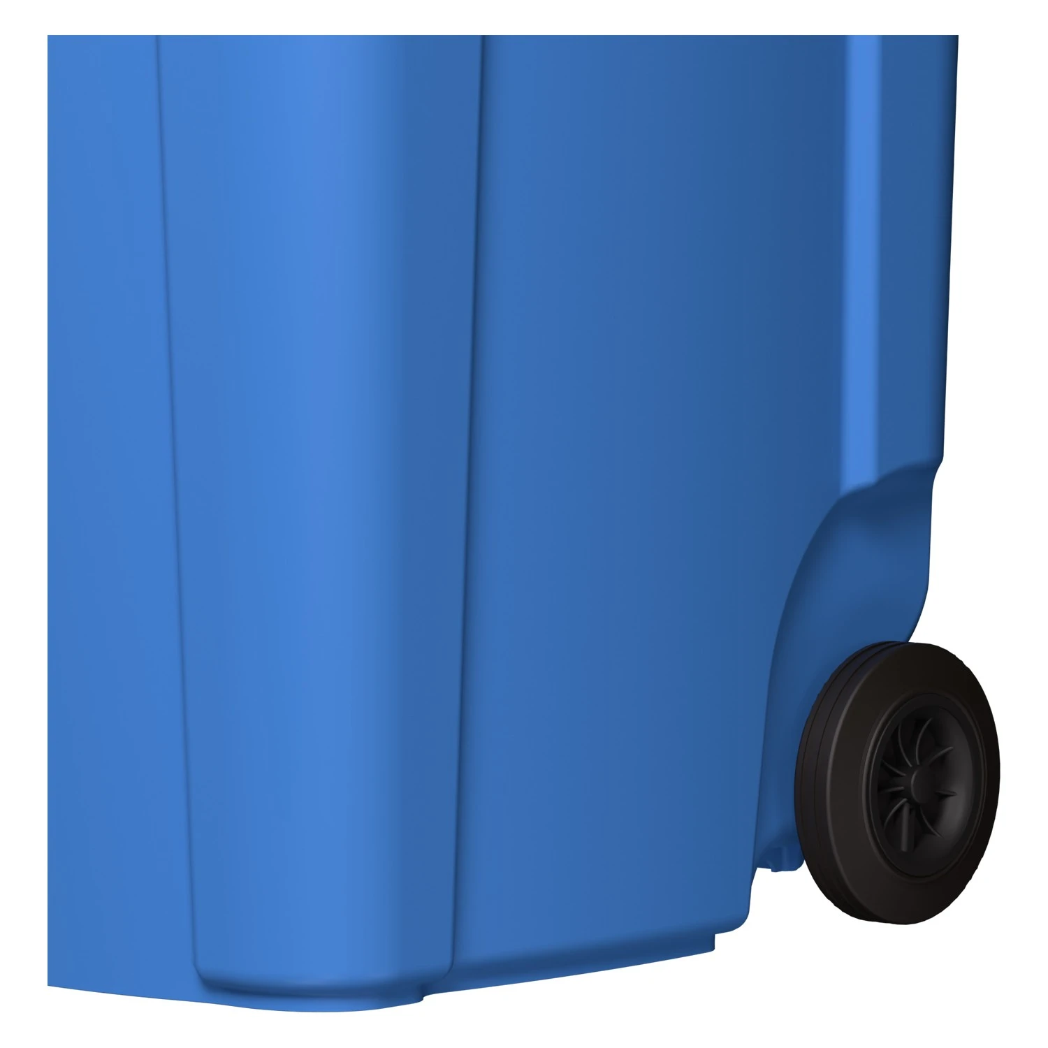 Мусорный контейнер 360 л iPlast тёмно-голубой 2-колёсный (д. 200 мм) с тёмно-голубой крышкой 8-000000025