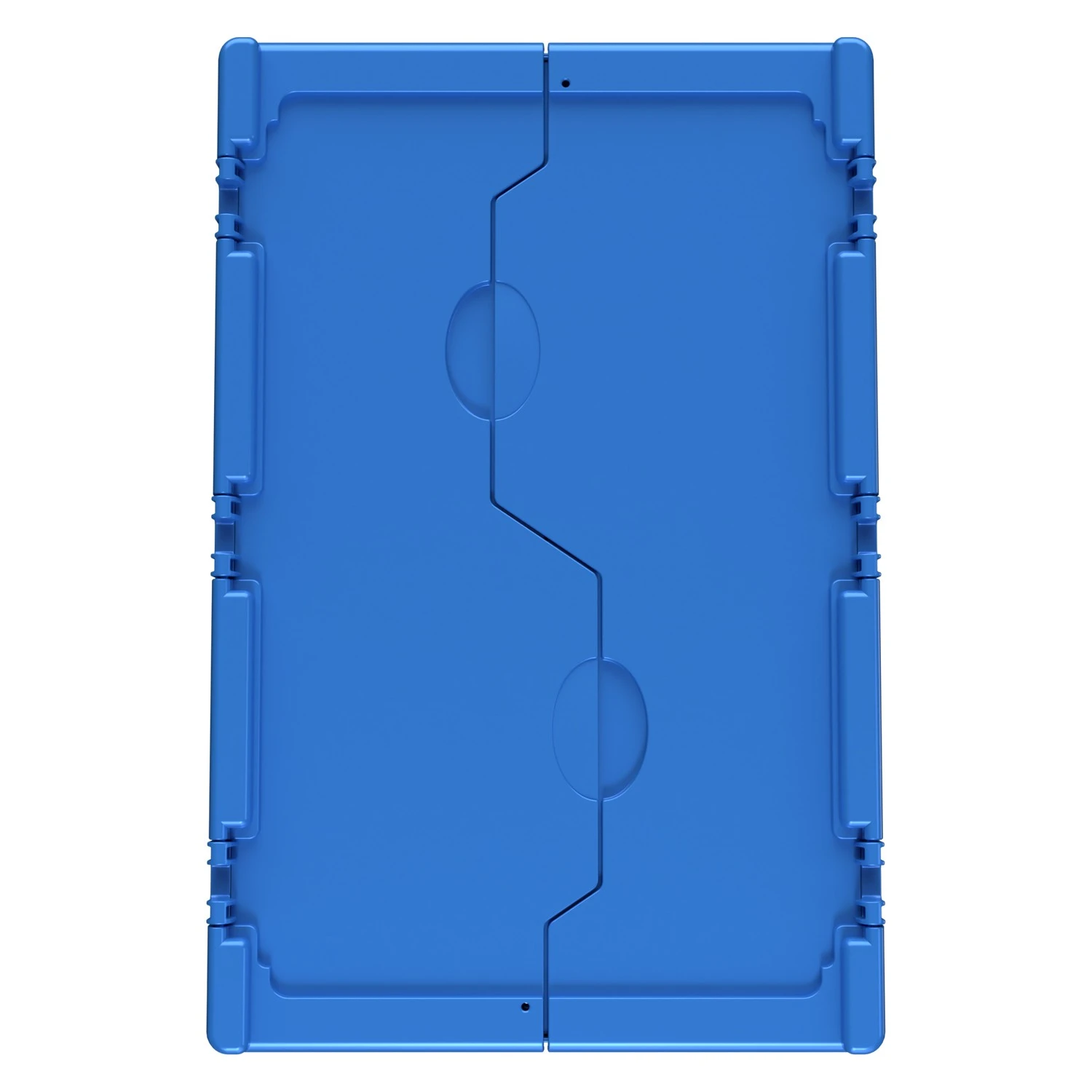Вкладываемый контейнер INSTORE KV-6427 600х400х297 мм iPlast голубой со сплошным дном и распашной крышкой 8-000000406