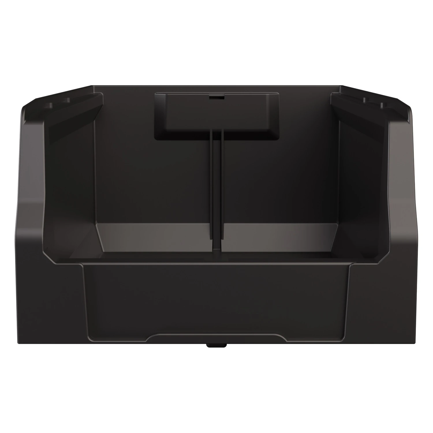 Складской лоток Logic Store 350x225x150 мм iPlast чёрный ЭКО с отверстиями для продольной перегородки 8-000000137