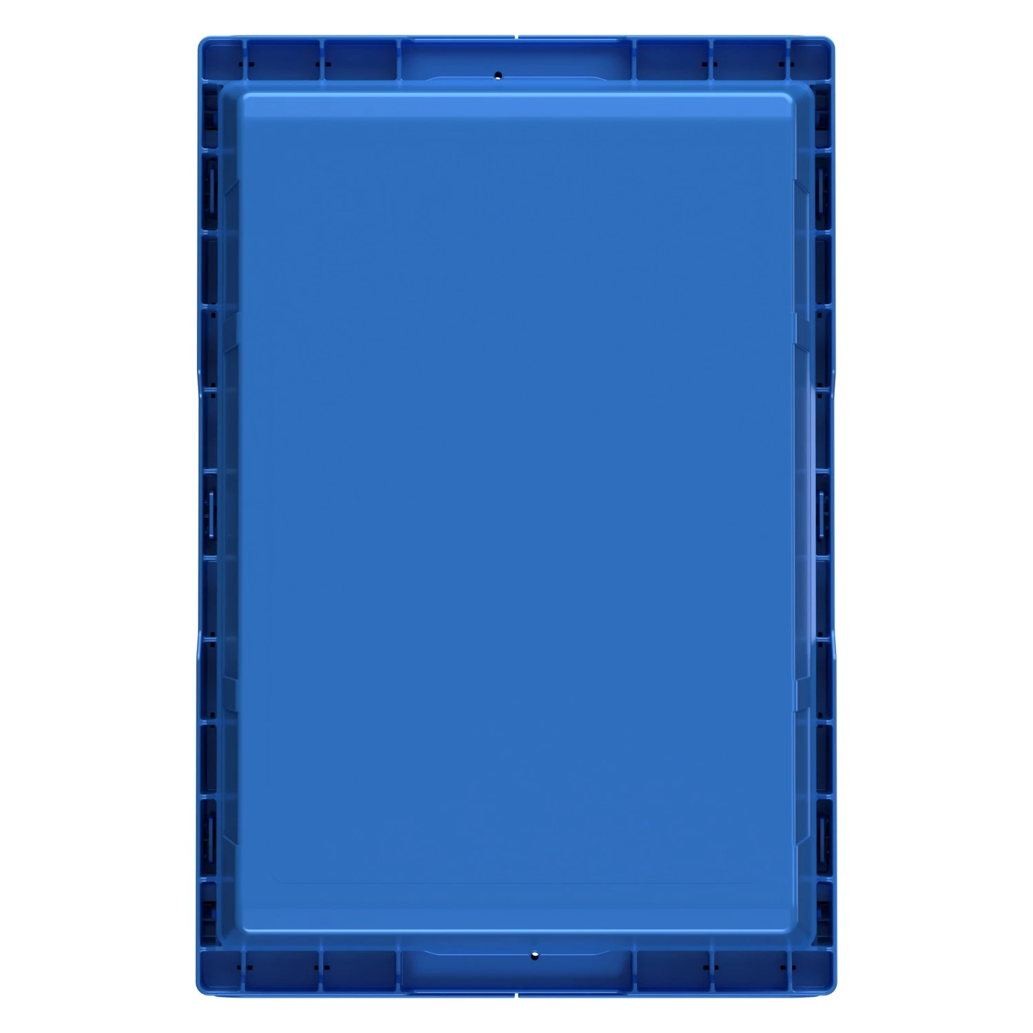 Вкладываемый контейнер INSTORE KV-6417 600х400х196 мм iPlast голубой со сплошным дном и распашной крышкой 8-000000403
