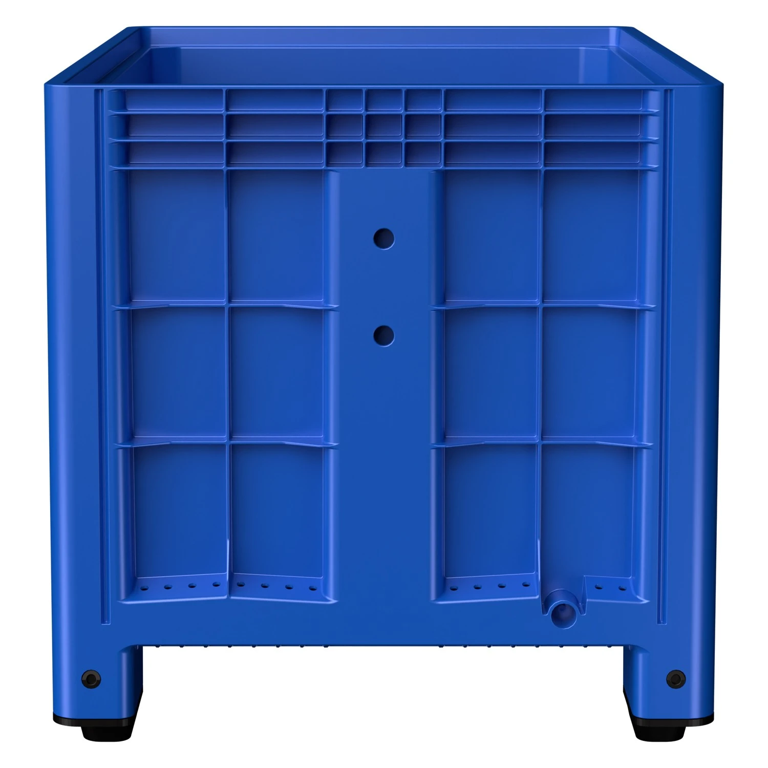 Большой контейнер 1200x800x800 мм iPlast iBOX голубой со сплошными стенками и дном, на ножках 8-000000239