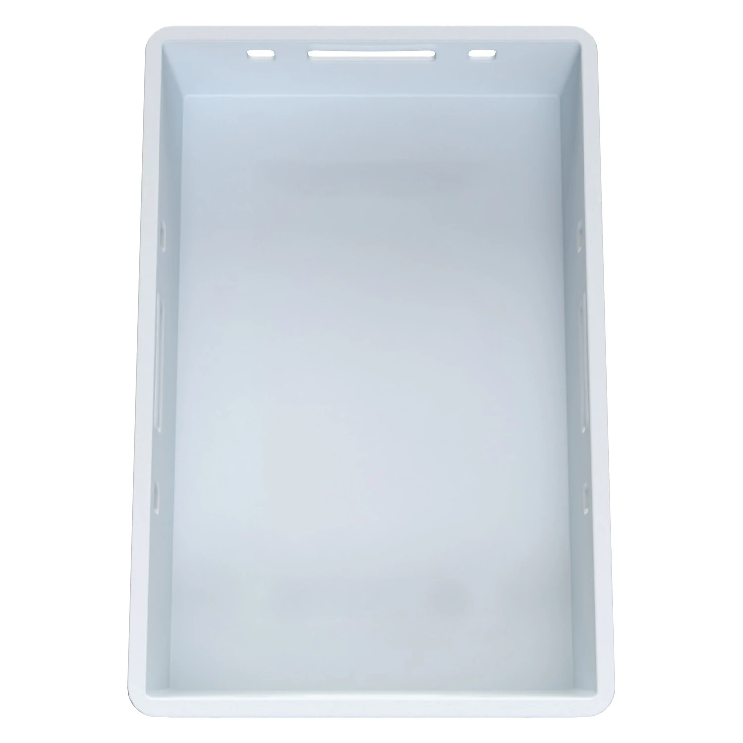 Пищевой ящик универсальный E1 FK-6412 600х400х120 мм iPlast белый со сплошными стенками и дном 8-000000421