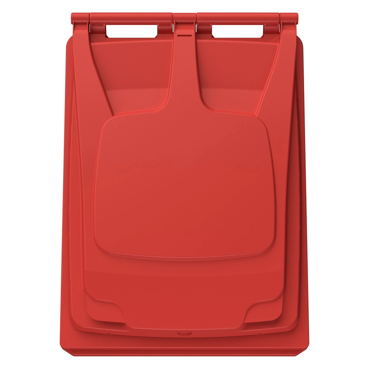 Мусорный контейнер 360 л iPlast красный 2-колёсный (д. 200 мм) с красной крышкой 8-000000335