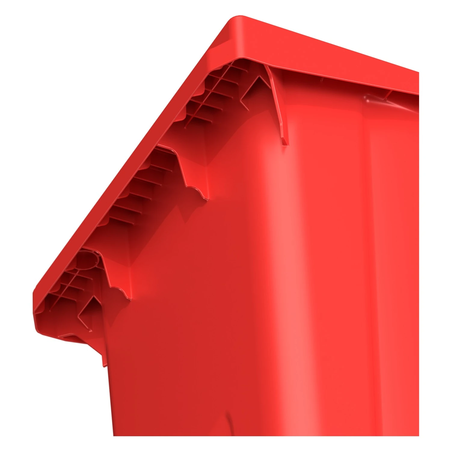 Мусорный контейнер 120 л iPlast красный 2-колёсный (д. 200 мм) с красной крышкой NEW (20.805) 8-000000034