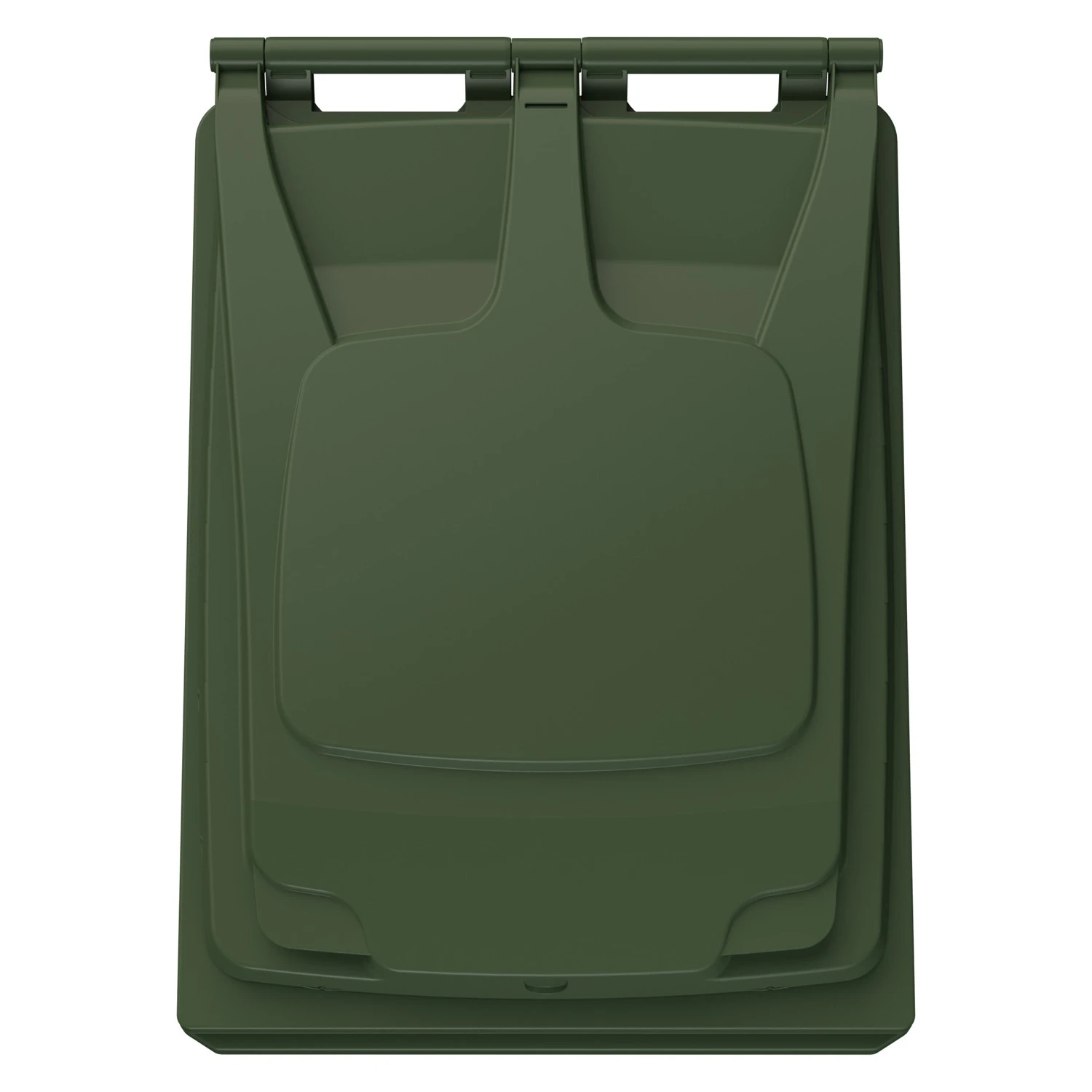 Мусорный контейнер 360 л iPlast зелёный 2-колёсный (д. 300 мм) с зелёной крышкой 8-000000334