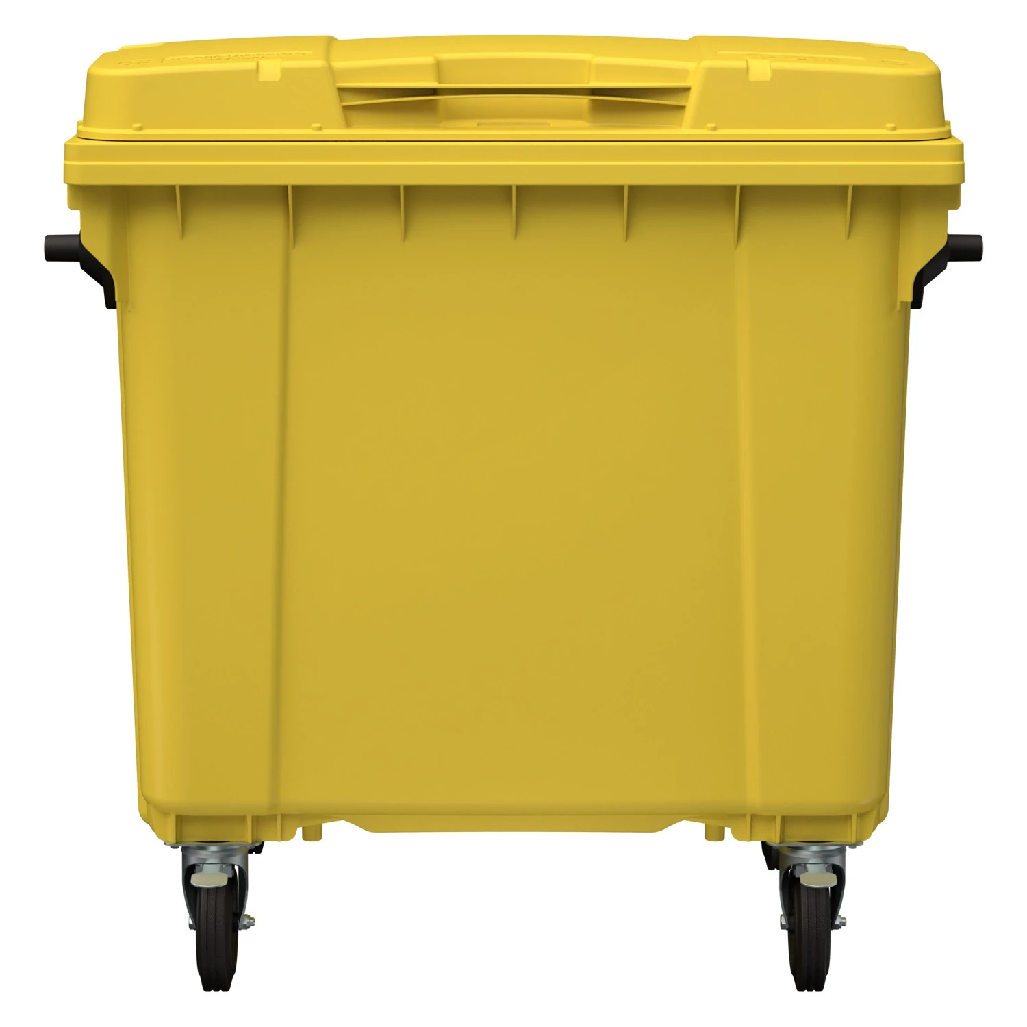 Мусорный контейнер 1100 л iPlast жёлтый 4-колёсный с жёлтой крышкой N1 (20.807.1) 8-000000016