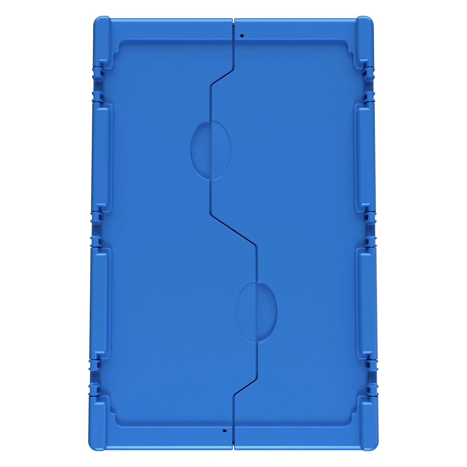 Вкладываемый контейнер INSTORE KVR-6422 600х400х245 мм iPlast голубой с усиленным дном и распашной крышкой 8-000000405