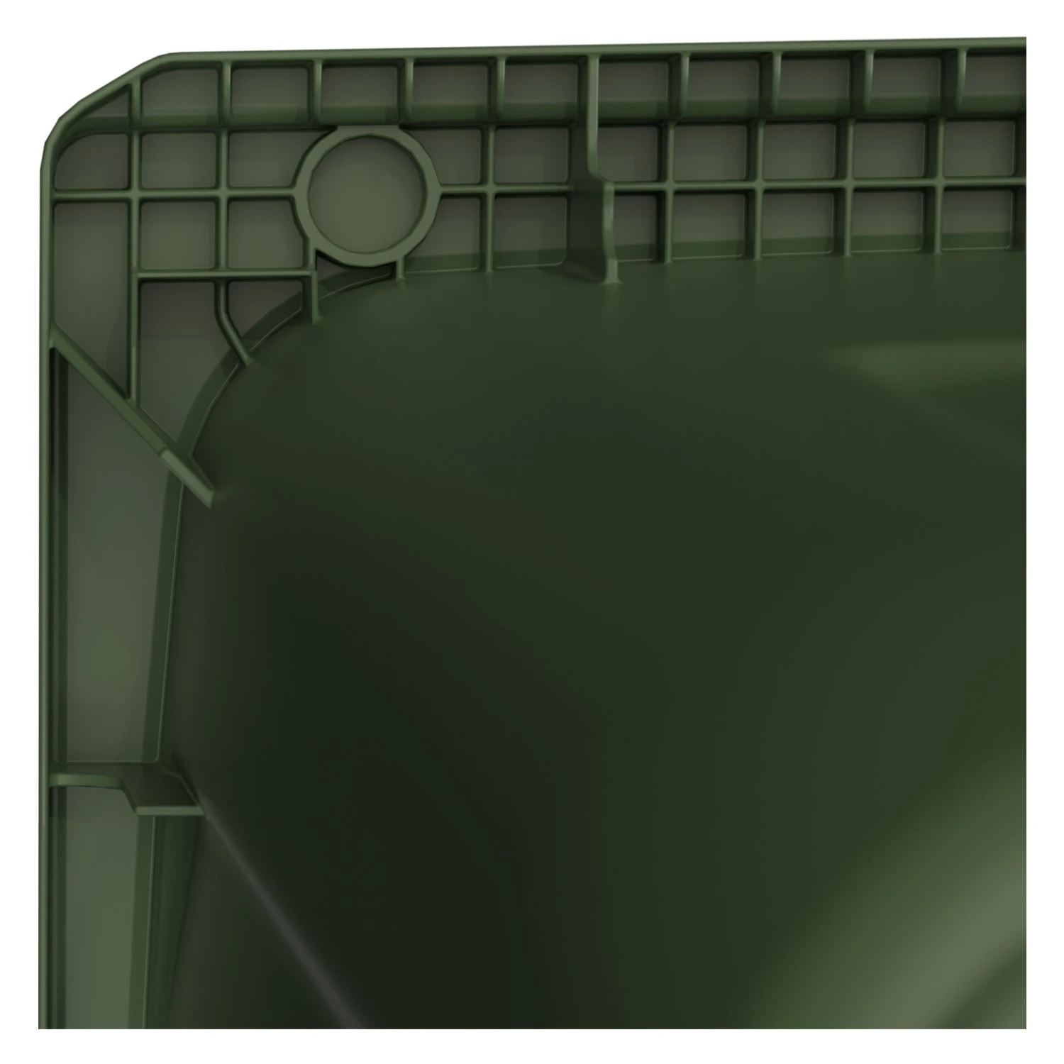 Мусорный контейнер 240 л iPlast зелёный 2-колёсный (д. 200 мм) с зелёной крышкой NEW (20.808) 8-000000027