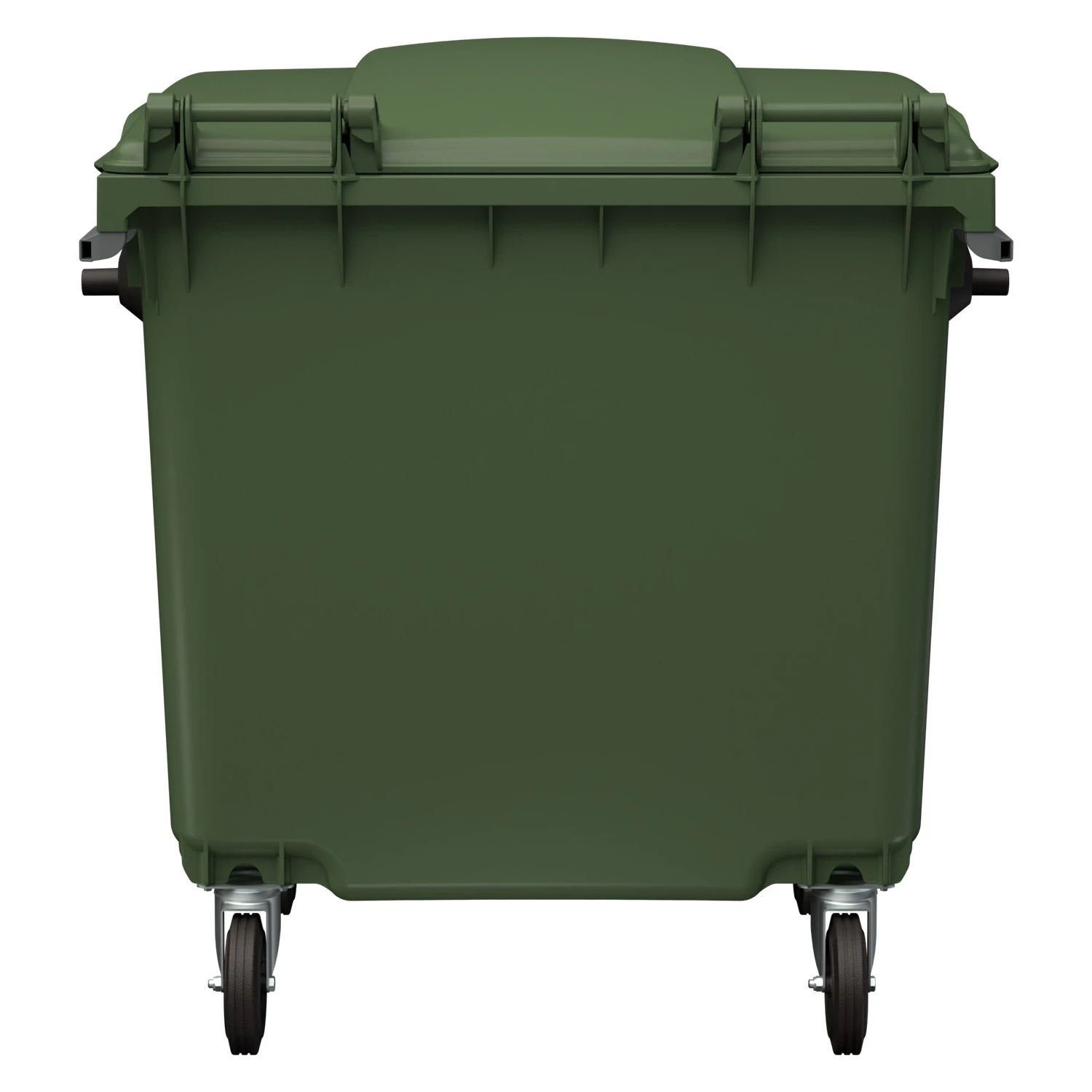 Мусорный контейнер 1100 л iPlast зелёный 4-колёсный с зелёной крышкой без педали N2 (20.809.2) 8-000000535