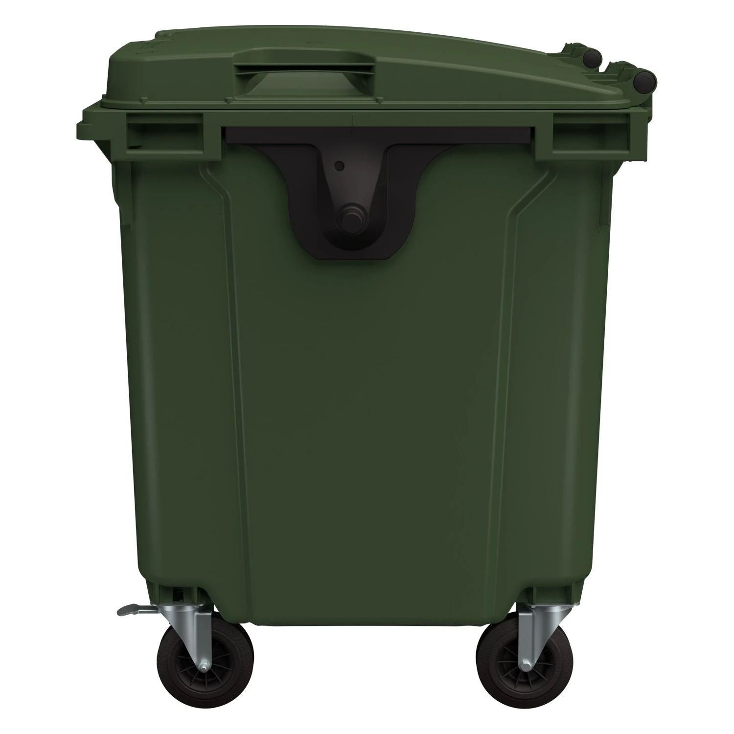 Мусорный контейнер 1100 л iPlast зелёный 4-колёсный с зелёной крышкой N1 (20.807.1) 8-000000013