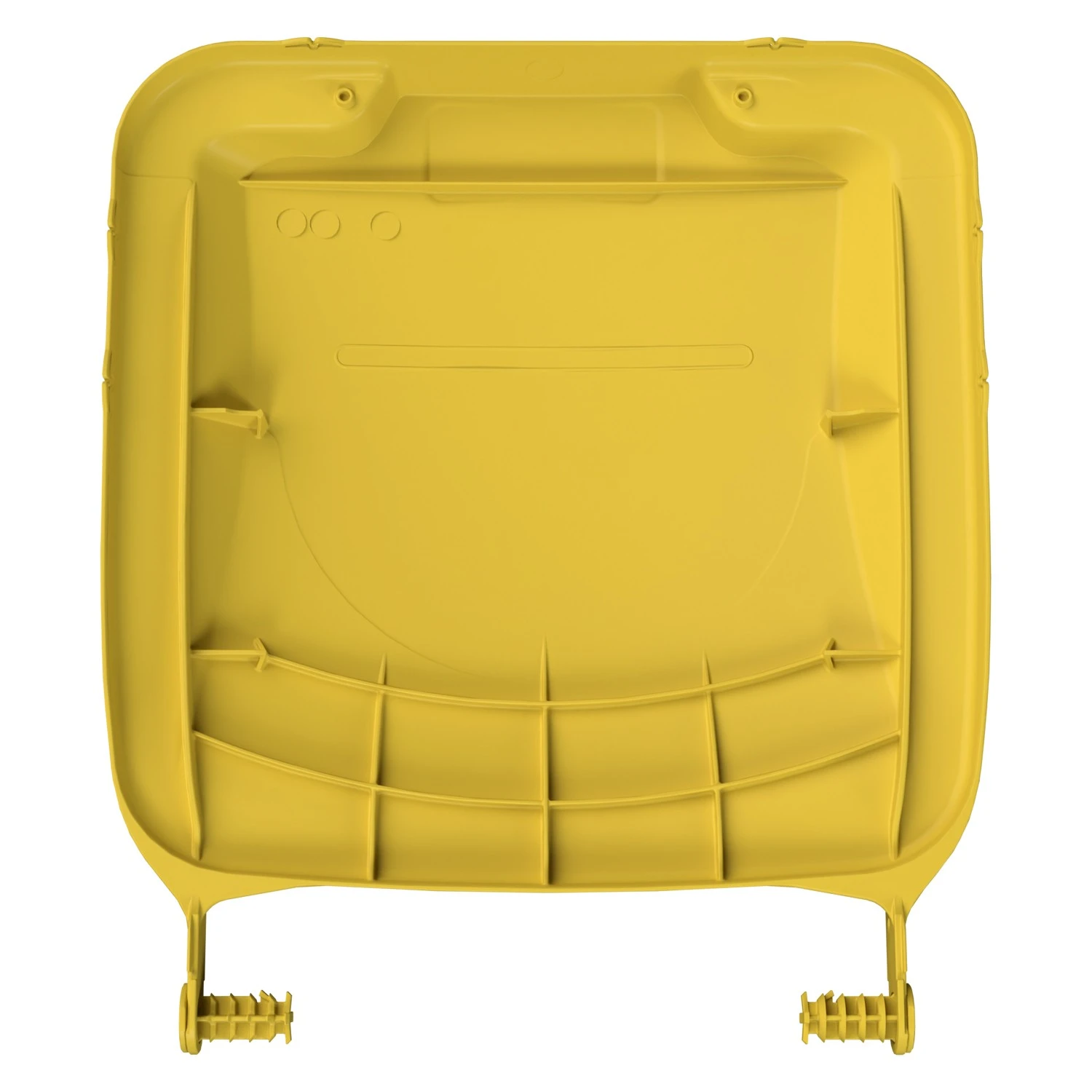 Крышка для мусорного контейнера 120 л (Light) iPlast жёлтая c осями для крепления 8-000000281