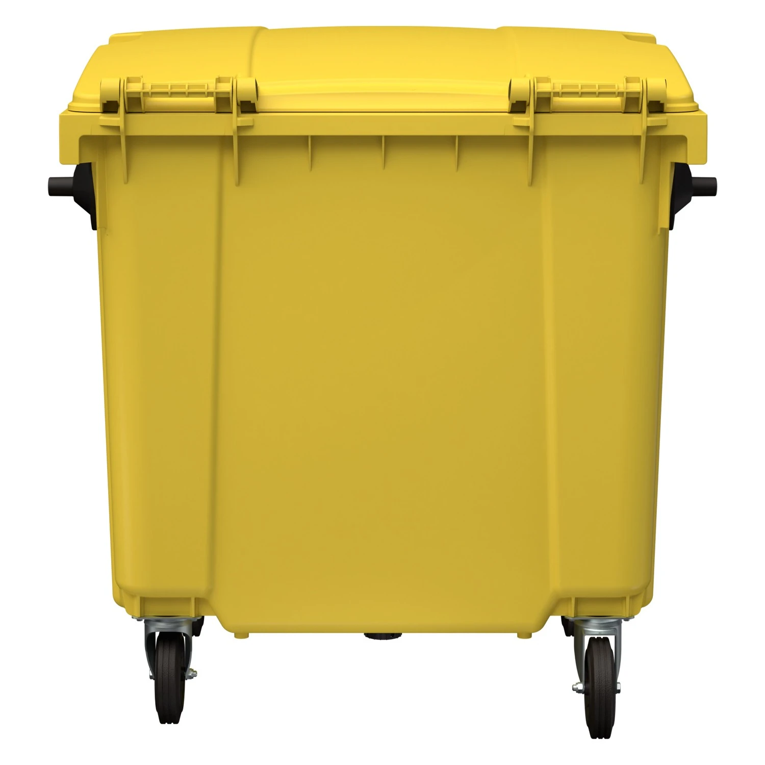 Мусорный контейнер 1100 л iPlast жёлтый 4-колёсный с жёлтой крышкой N1 (20.807.1) 8-000000016