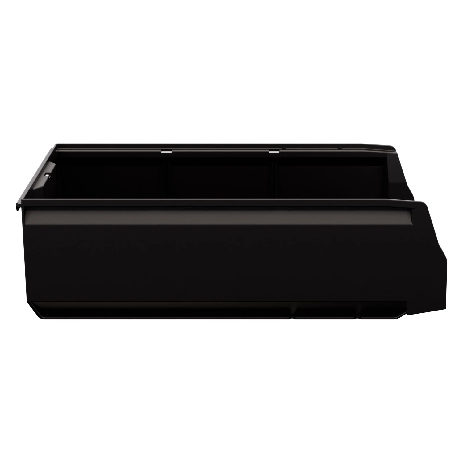 Складской лоток Logic Store 500х225х150 мм iPlast чёрный ЭКО с отверстиями для перегородок N2 (12.405.2) 8-000000131