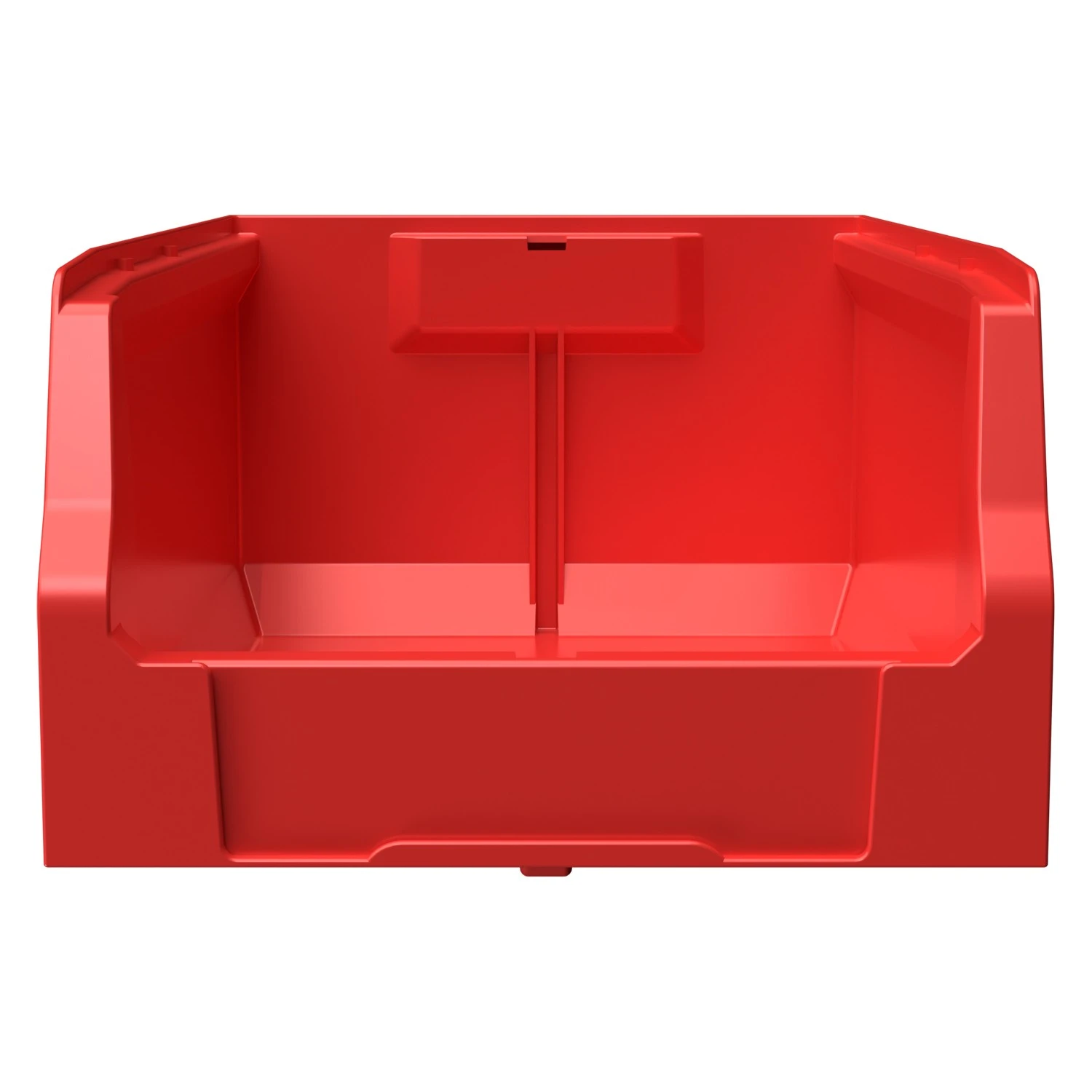 Складской лоток Logic Store 350x225x150 мм iPlast красный с отверстиями для продольной перегородки 8-000000139