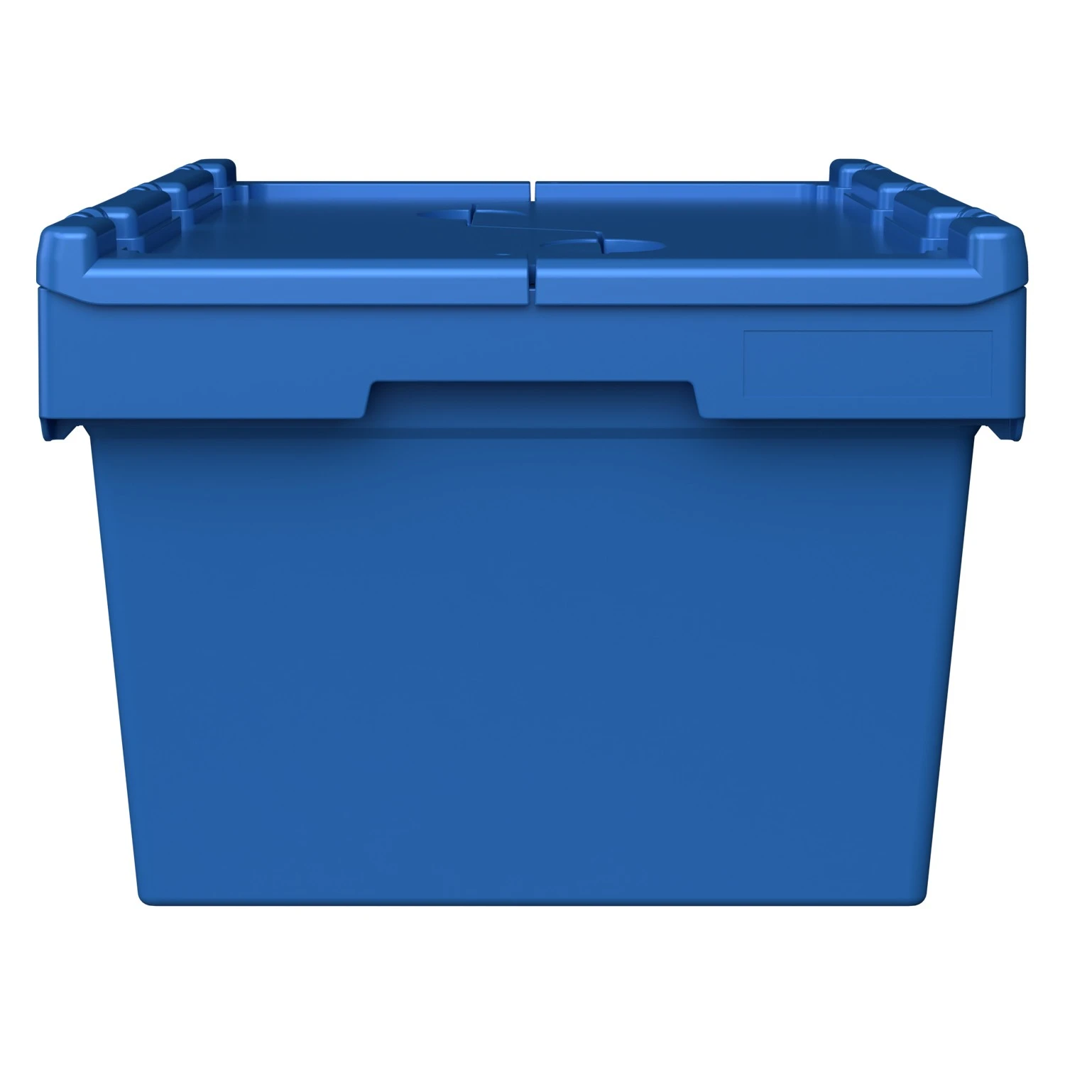 Вкладываемый контейнер INSTORE KV-6427 600х400х297 мм iPlast голубой со сплошным дном и распашной крышкой 8-000000406