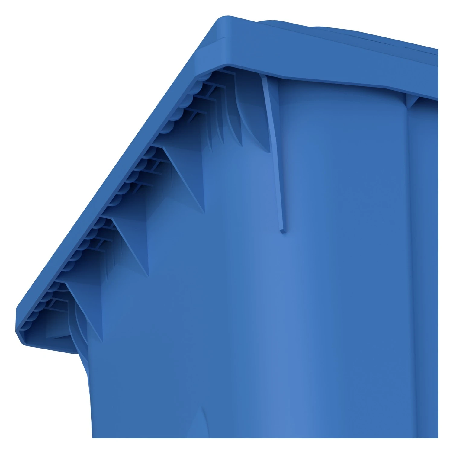Мусорный контейнер 360 л iPlast тёмно-голубой 2-колёсный (д. 200 мм) с тёмно-голубой крышкой 8-000000025