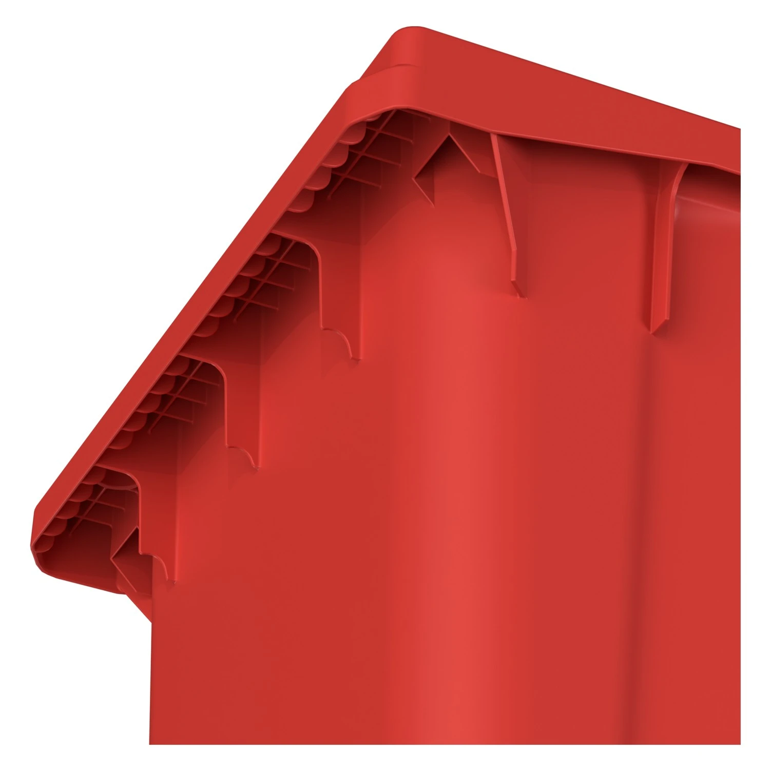 Мусорный контейнер 240 л iPlast красный 2-колёсный (д. 200 мм) с красной крышкой NEW (20.808) 8-000000029