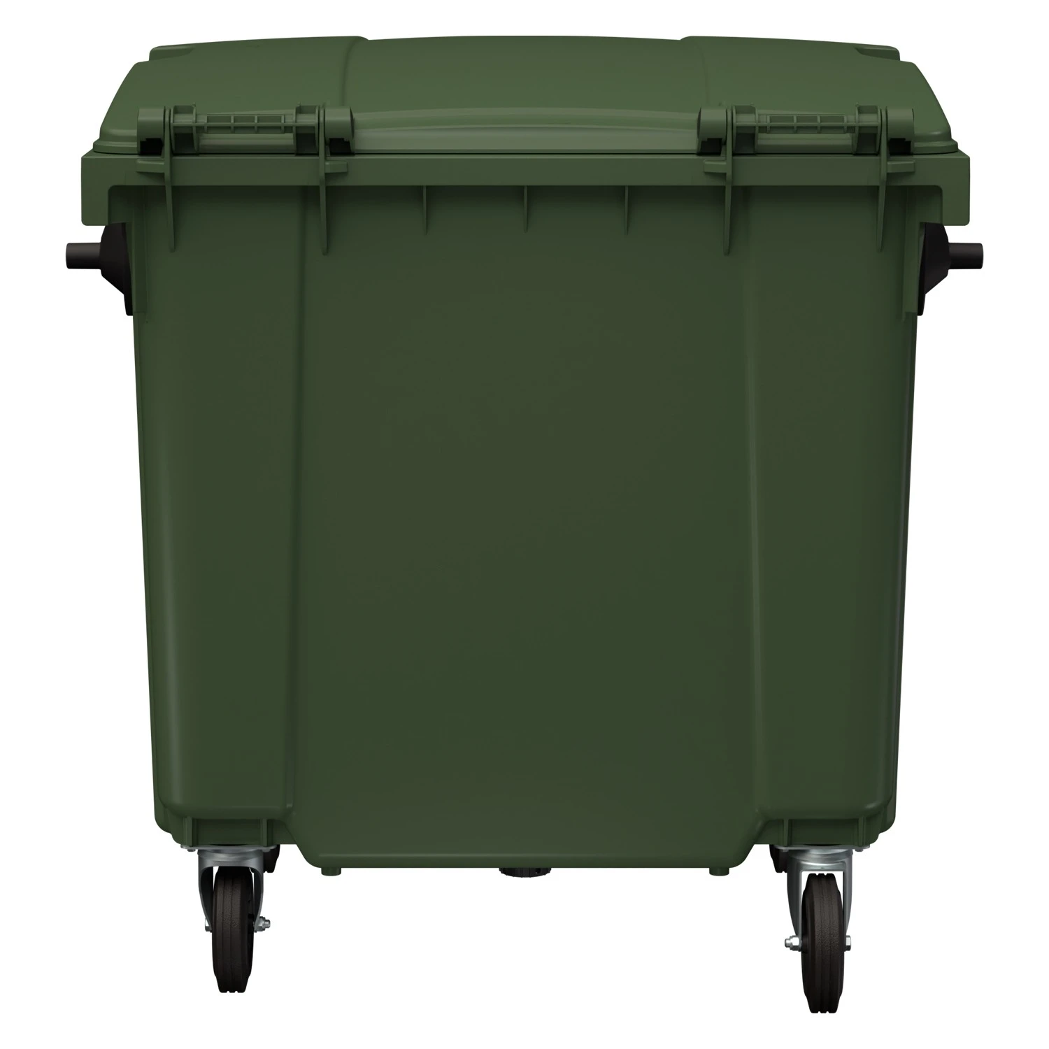 Мусорный контейнер 1100 л iPlast зелёный 4-колёсный с зелёной крышкой N1 (20.807.1) 8-000000013