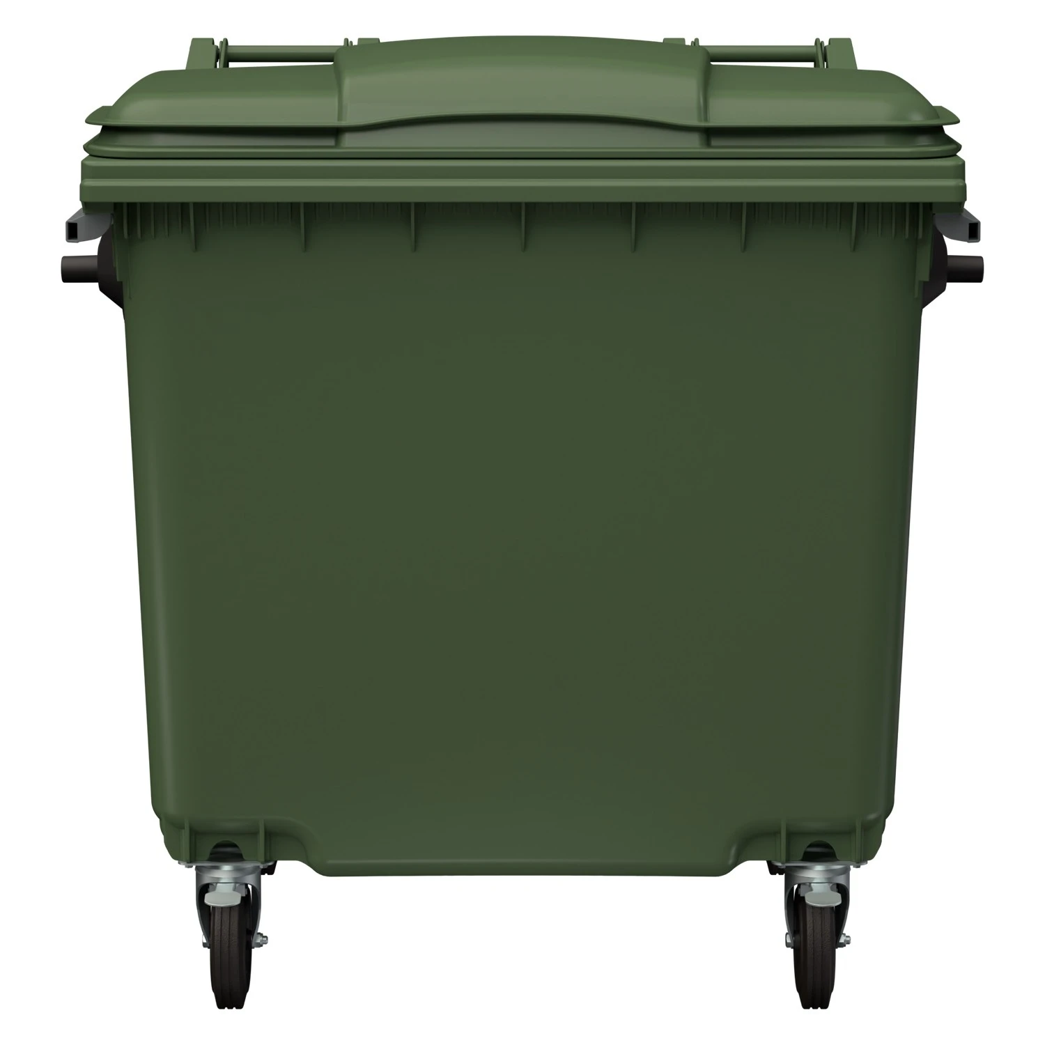 Мусорный контейнер 1100 л iPlast зелёный 4-колёсный с зелёной крышкой без педали N2 (20.809.2) 8-000000535