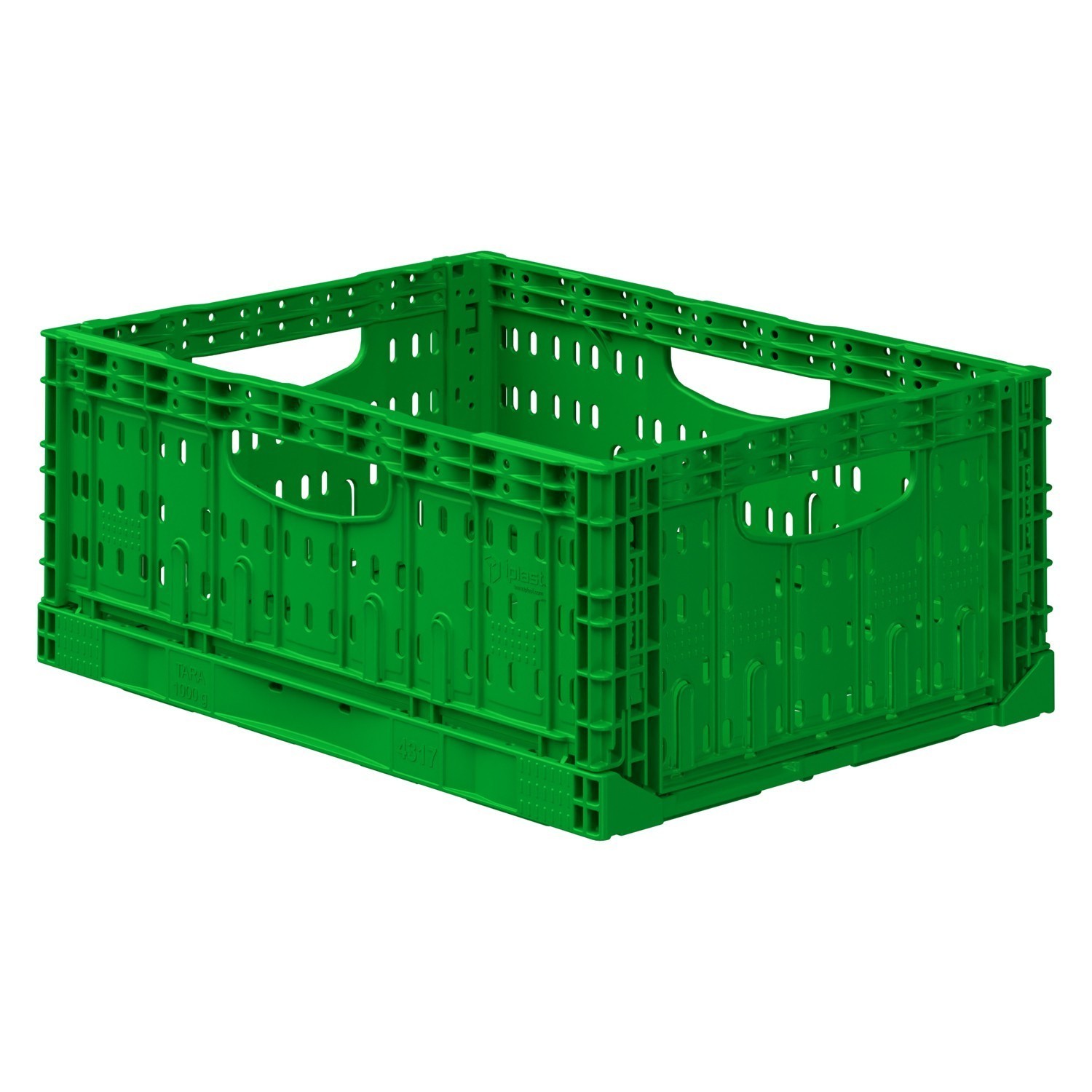 Складной ящик FC-4317 400х300х170 мм iPlast салатовый перфорированный 8-000000499