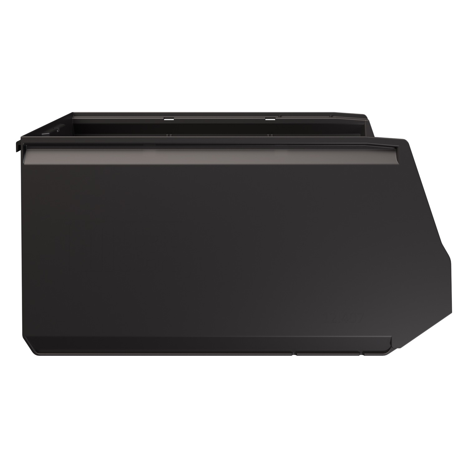 Складской лоток Logic Store 500х300х250 мм iPlast чёрный ЭКО с отверстиями для перегородок N1 (12.407.1) 8-000000125