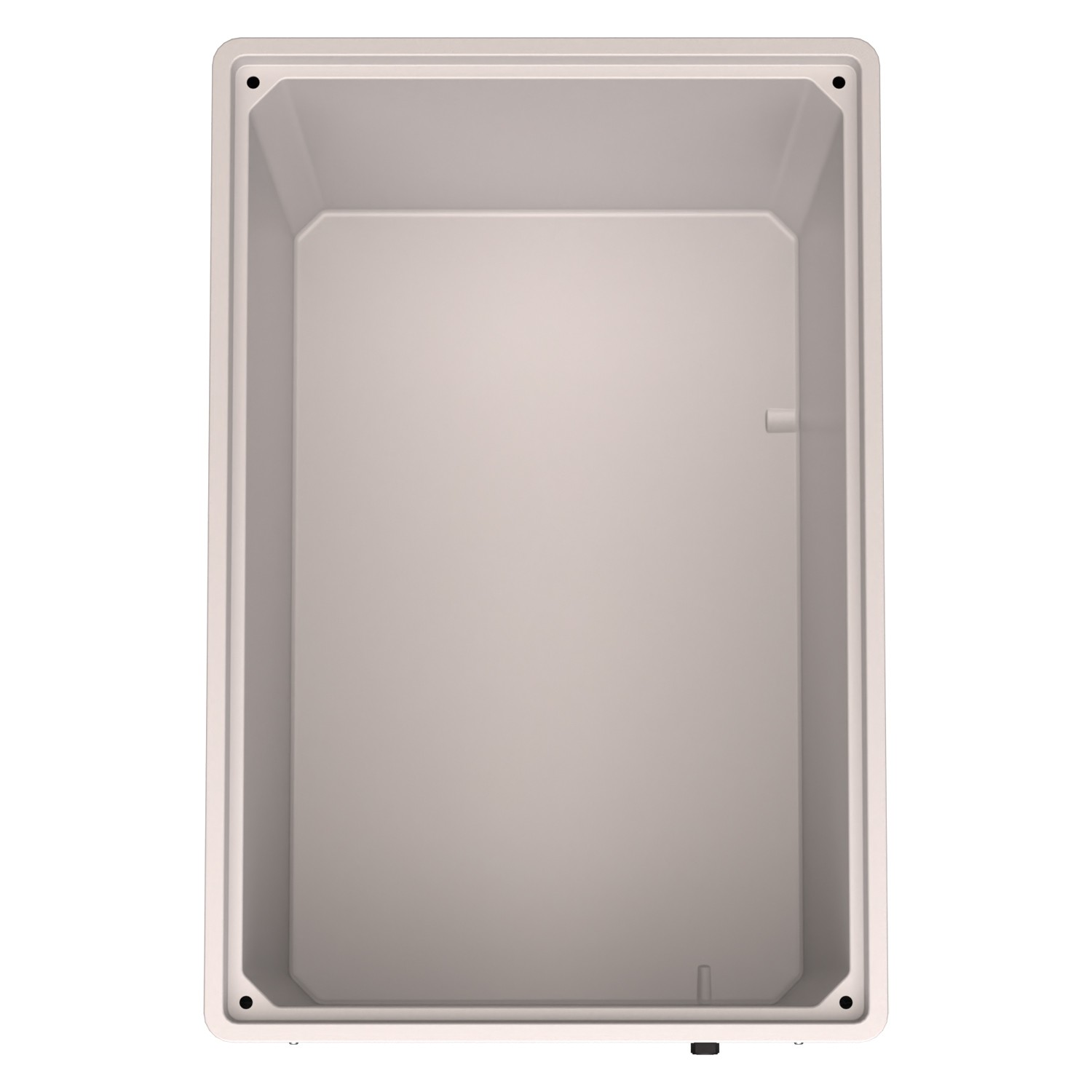 Большой контейнер 1200х800х920 мм iPlast iBOX светло-серый со сплош. стенками и дном, на колёсах с пробкой 1 дюйм 8-000000237