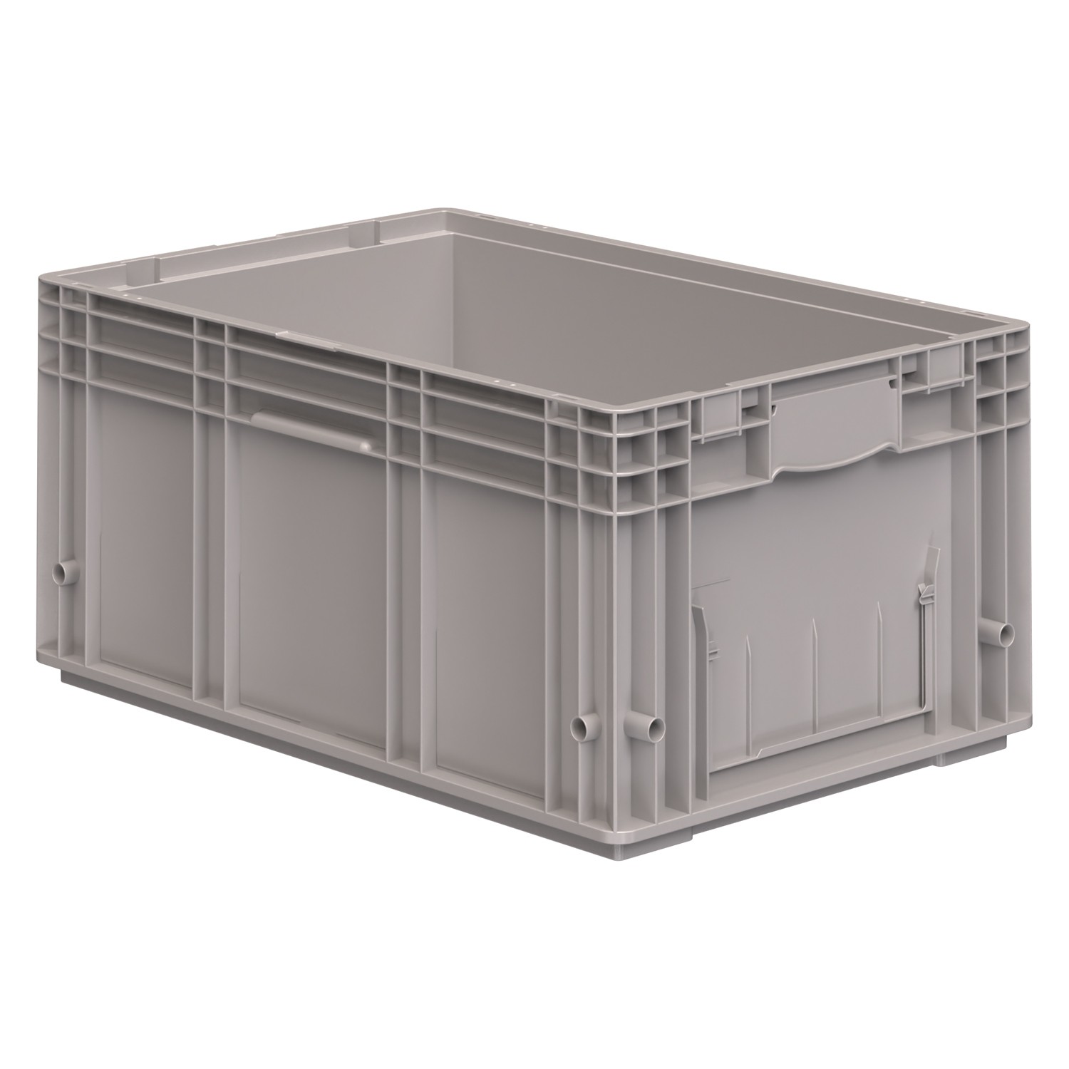 Ящик RL-KLT 6280 594х396х280 мм iPlast светло-серый с дренажными отверстиями в дне N1 (12.505F.1) 8-000000178