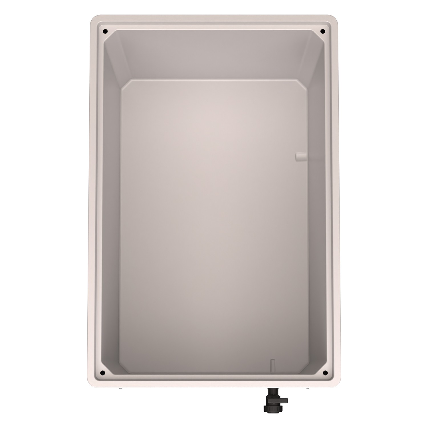 Большой контейнер 1200х800х920 мм iPlast iBOX светло-серый со сплош. стенками и дном, на колёсах с краном 1 дюйм 8-000000236