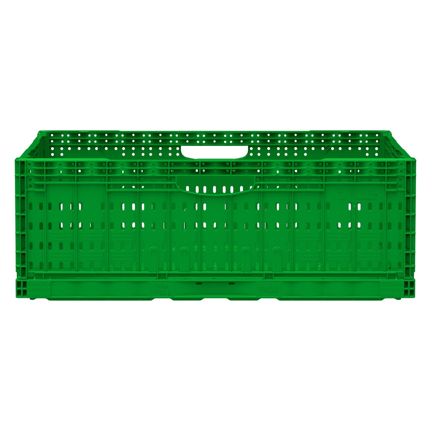 Складной ящик FC-6422 600х400х220 мм iPlast салатовый перфорированный 8-000000195