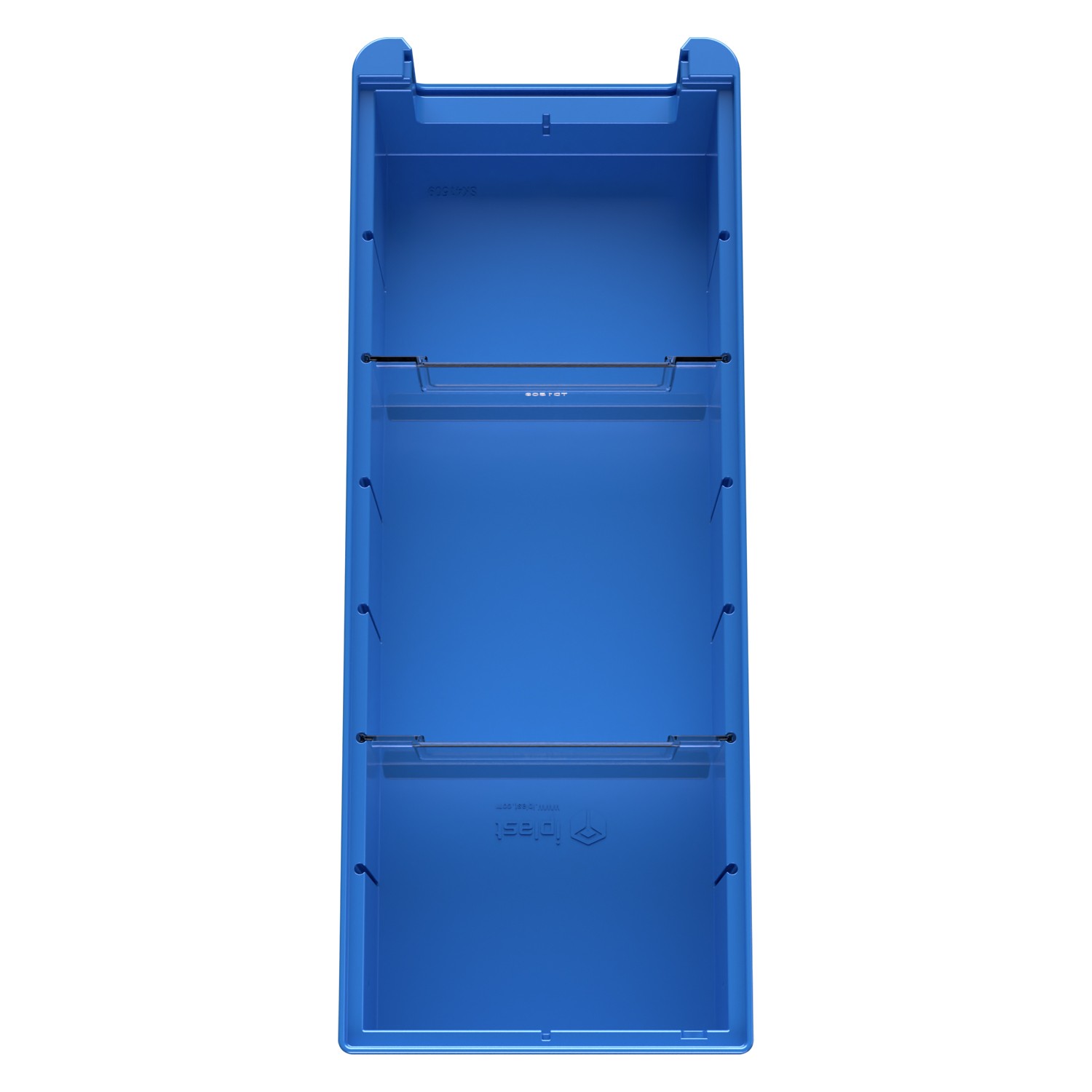 Полочный контейнер SK-41509 400х155х90 мм iPlast голубой с 2 поперечными перегородками 8-000000105