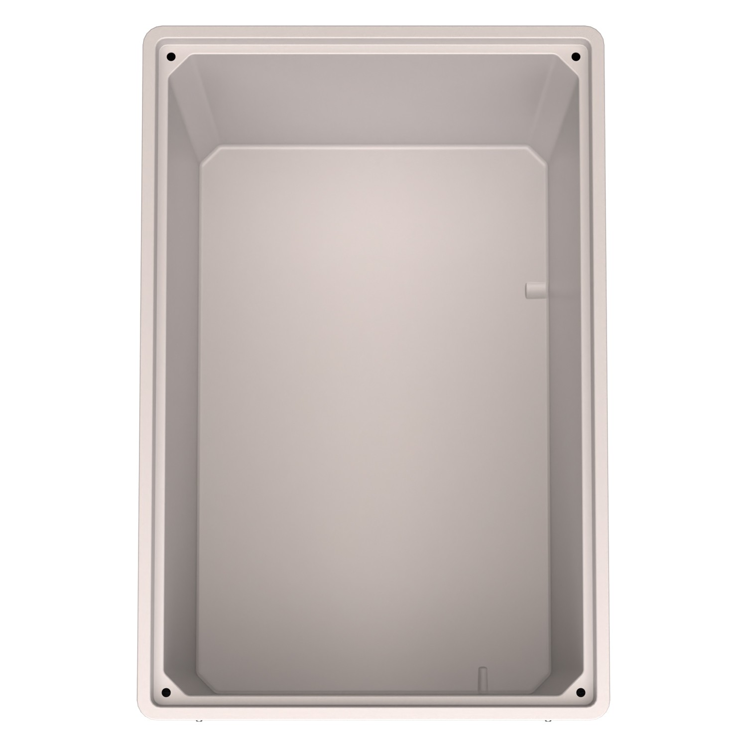 Большой контейнер 1200х800х920 мм iPlast iBOX светло-серый со сплош. стенками и дном на колёсах с пробкой 2 дюйма 8-000000238