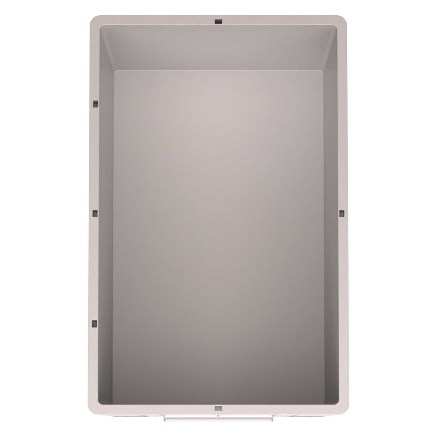 Большой контейнер 1020x640x675 мм iPlast iBOX светло-серый со сплошными стенками и дном, на ножках 8-000000010