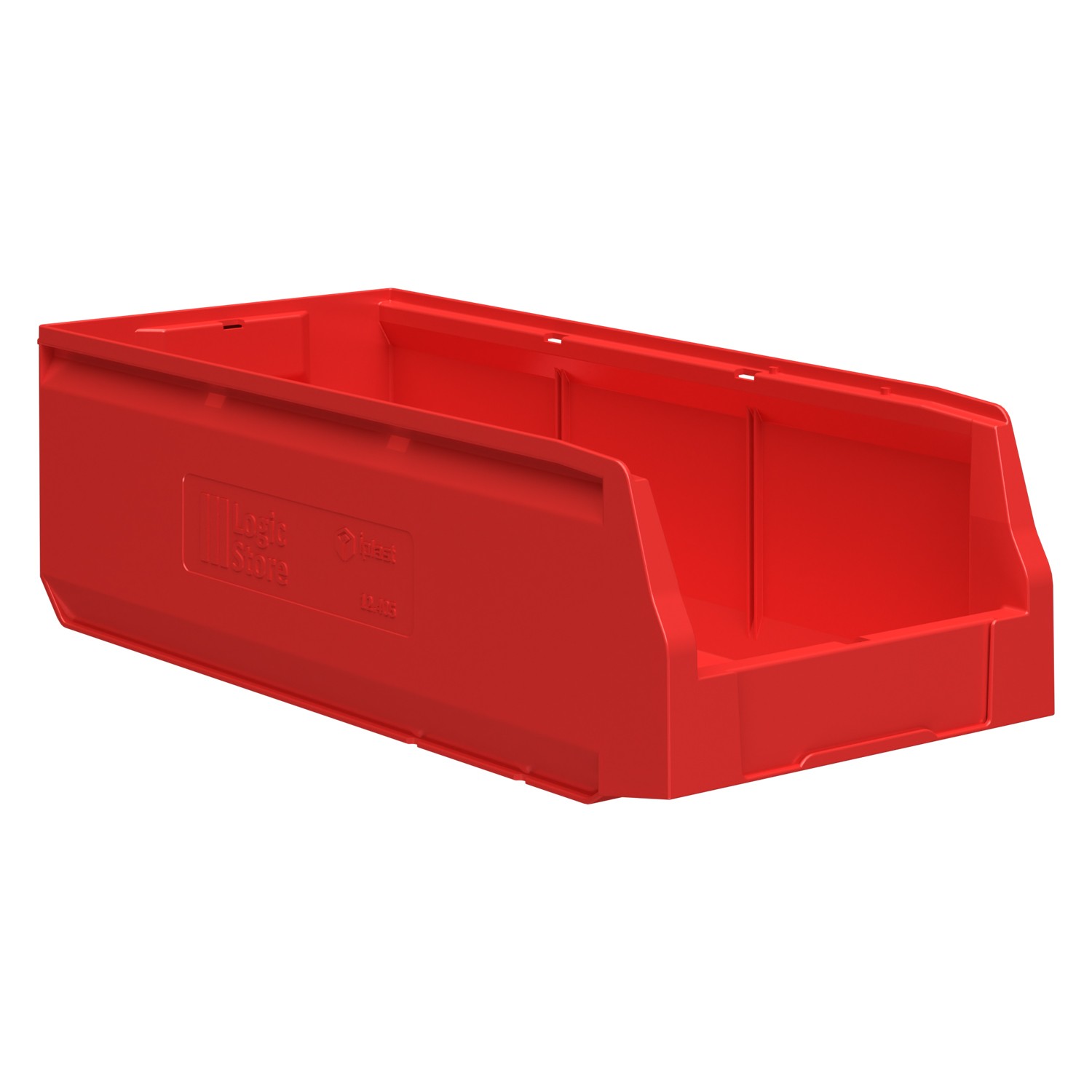 Складской лоток Logic Store 500х225х150 мм iPlast красный с отверстиями для перегородок N1 (12.405.1) 8-000000510